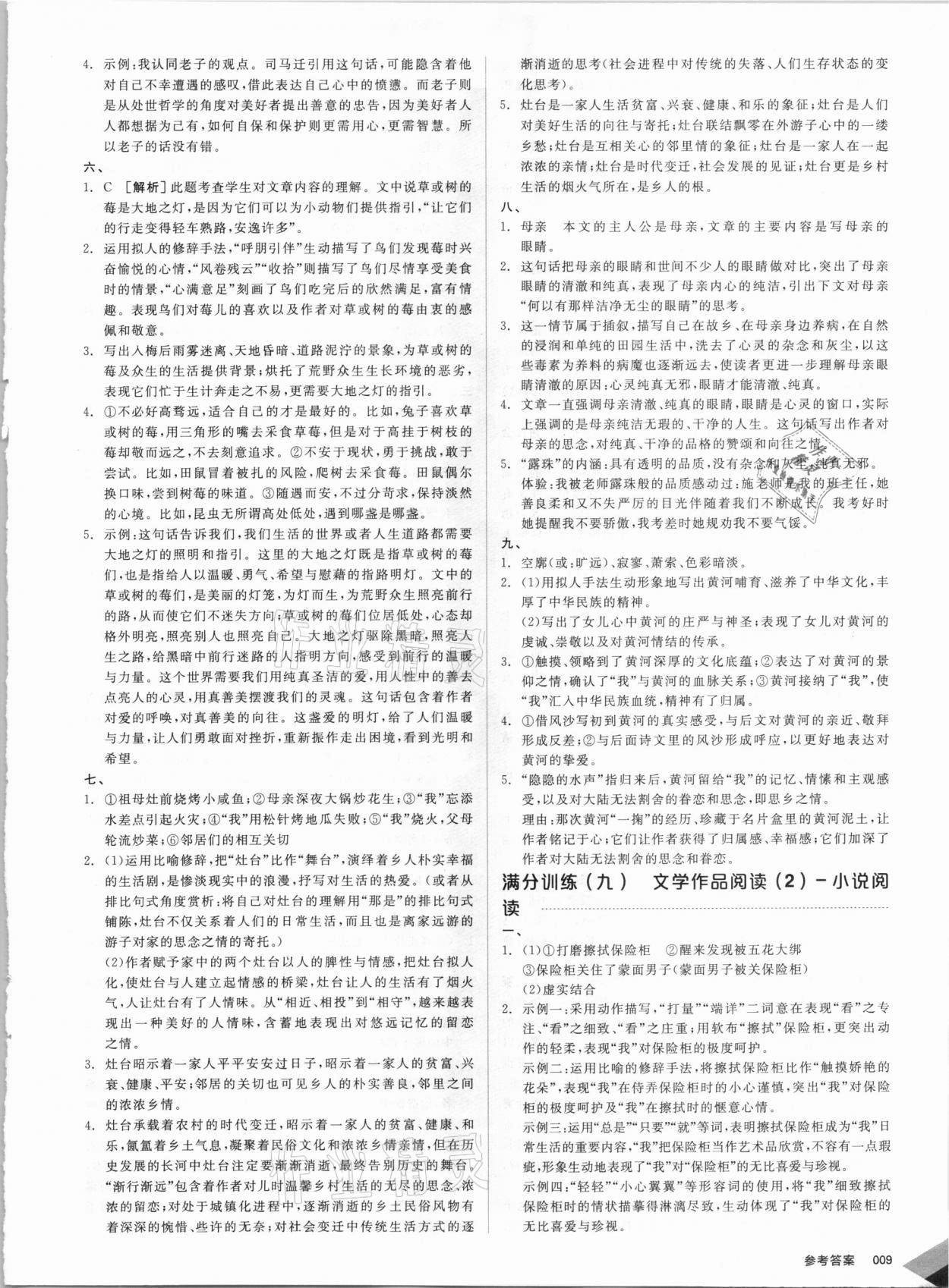 2021年全品中考復(fù)習(xí)方案語(yǔ)文人教版浙江專版 第9頁(yè)