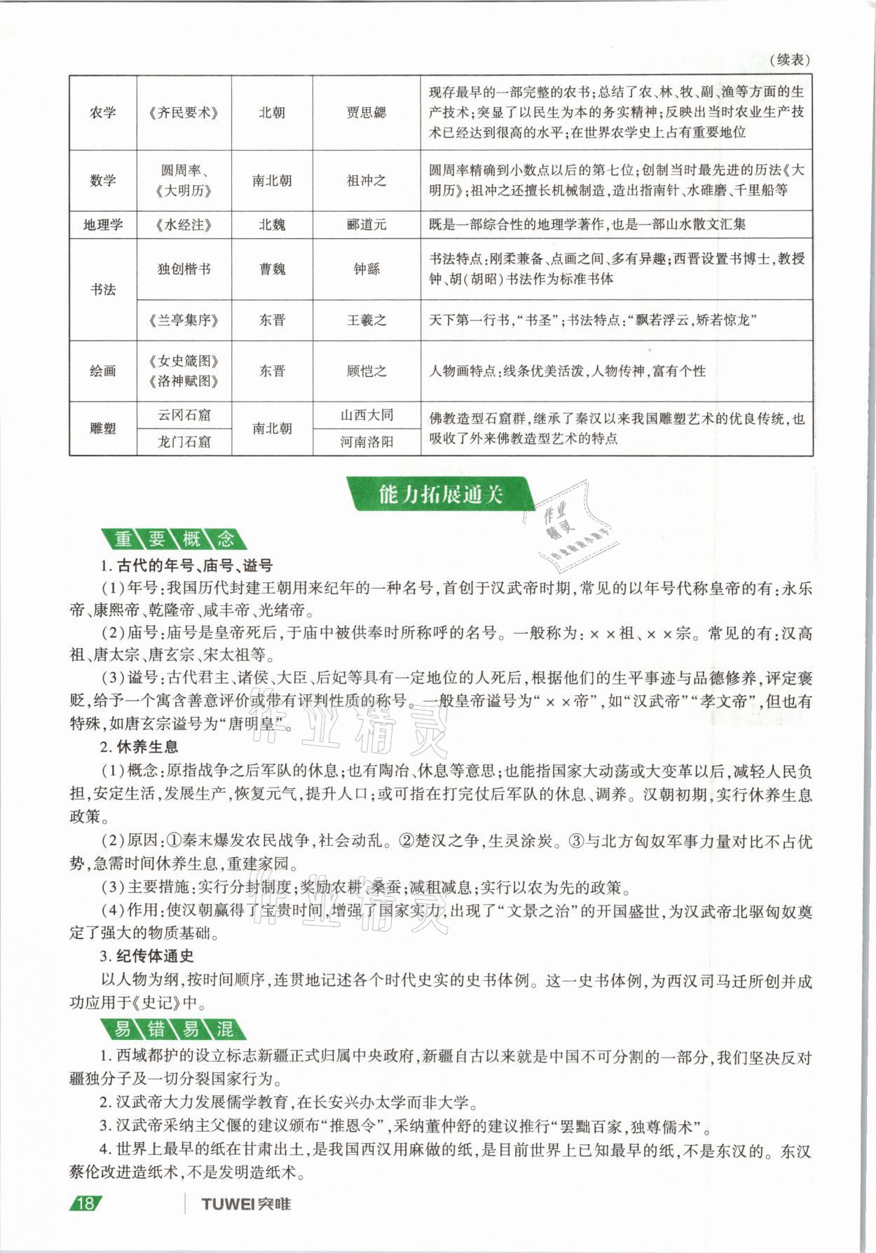 2021年一戰(zhàn)通關(guān)中考總復(fù)習(xí)歷史河南專版 參考答案第18頁