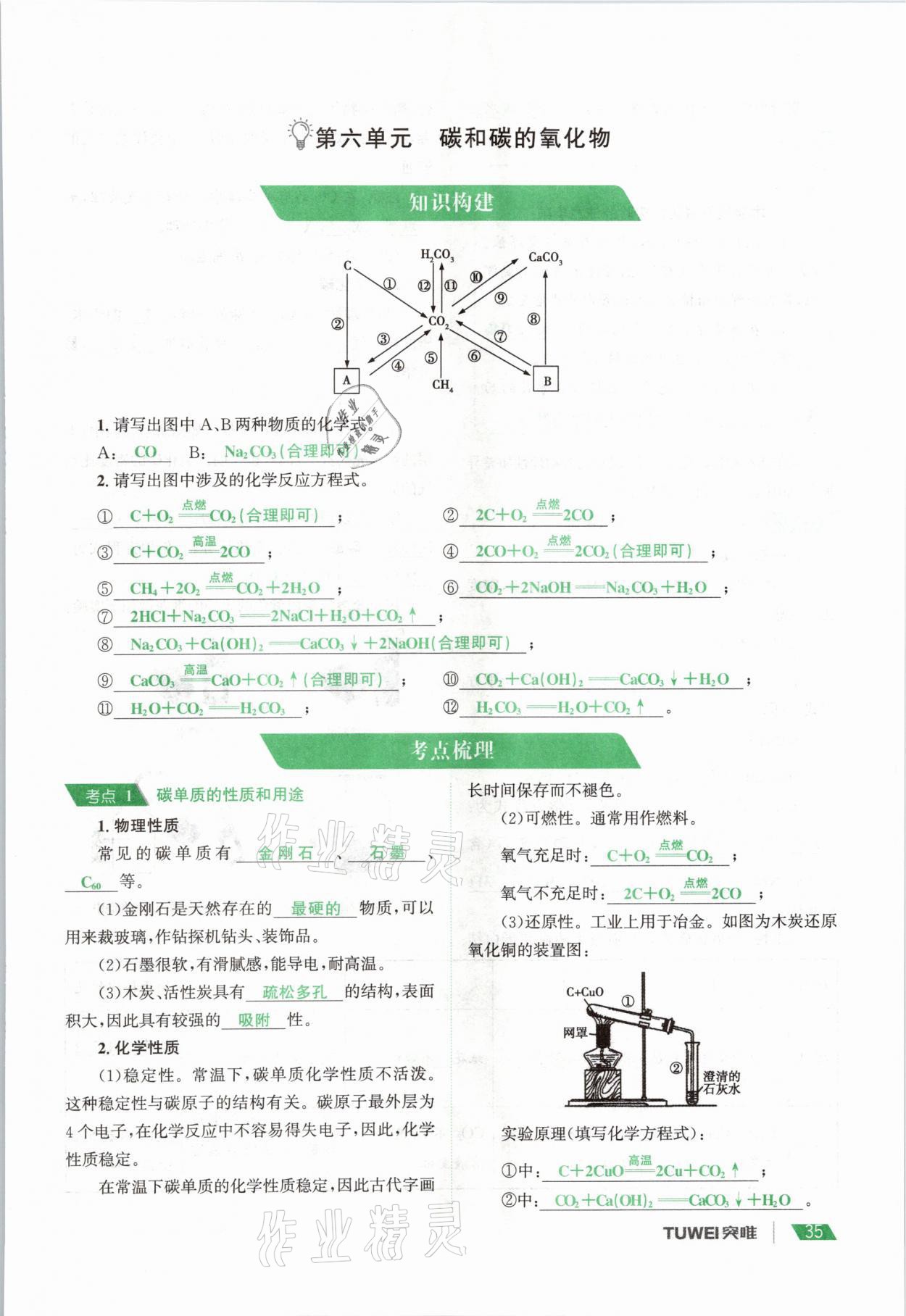2021年一戰(zhàn)通關(guān)中考總復(fù)習(xí)化學(xué)河南專版 參考答案第35頁