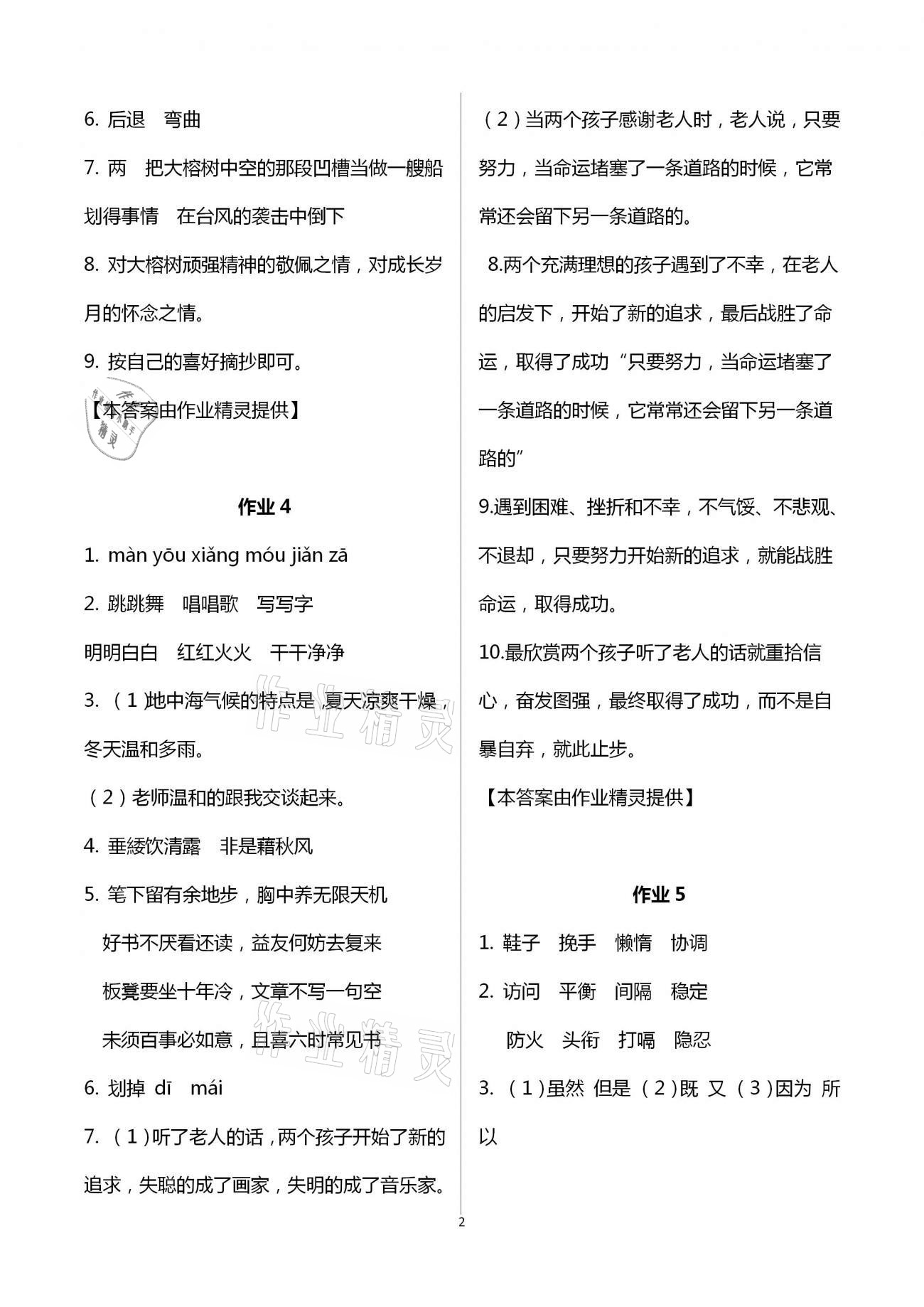 2021年名师讲坛智趣冬令营五年级基础与阅读通用版 第2页