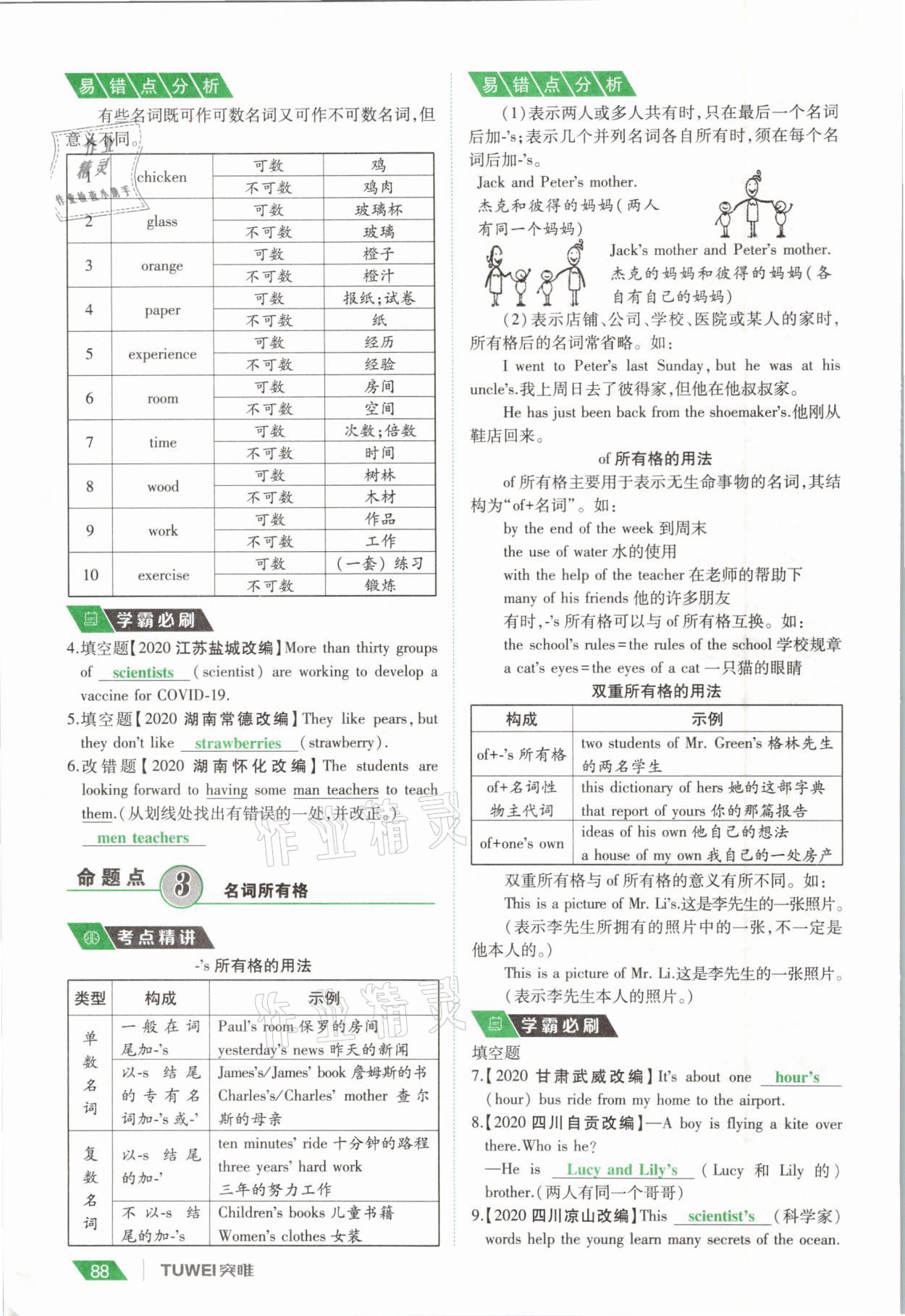 2021年一戰(zhàn)通關(guān)中考總復(fù)習(xí)英語(yǔ)課標(biāo)版河南專(zhuān)版 參考答案第88頁(yè)