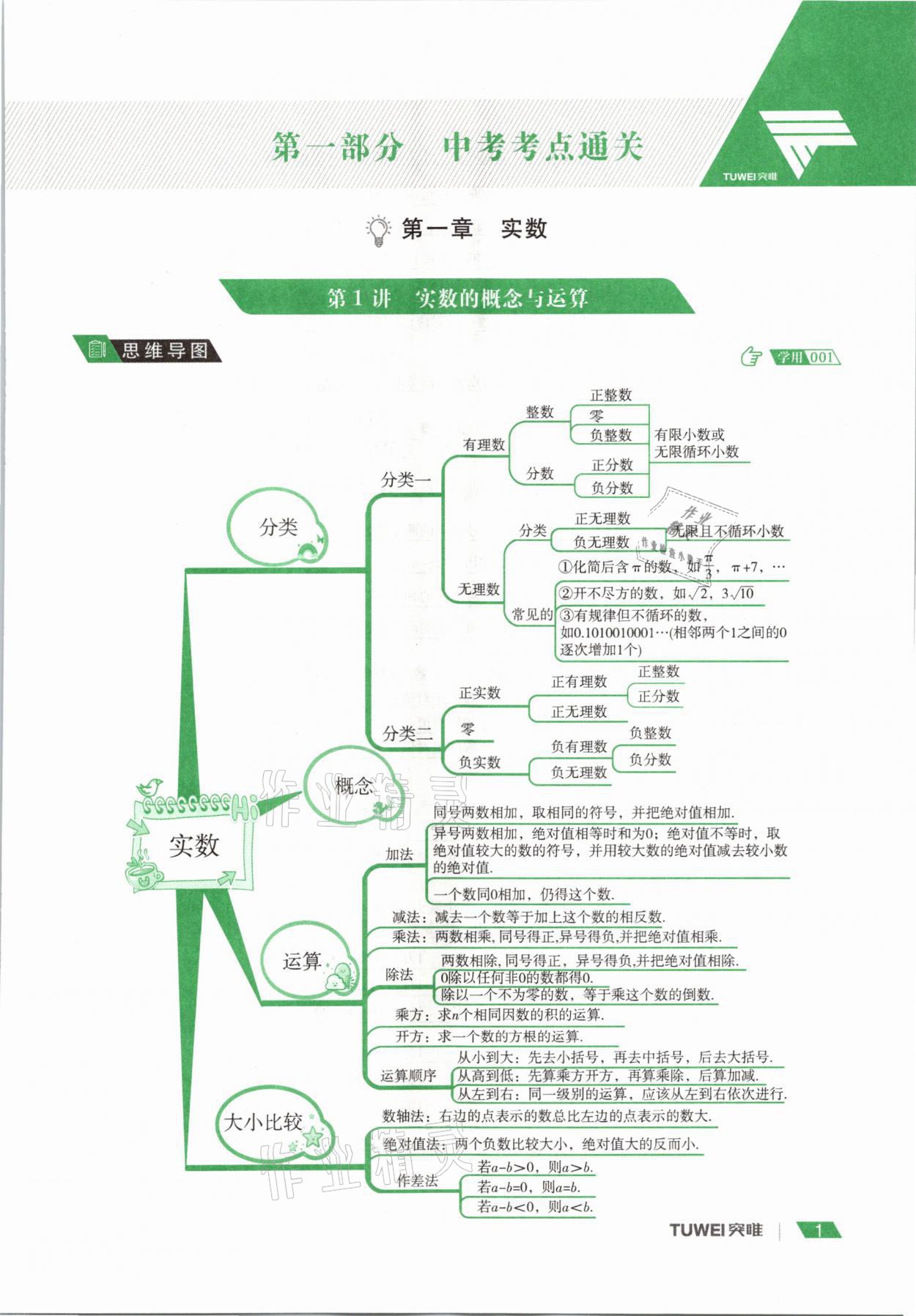 2021年河南中考總復習數學 參考答案第1頁