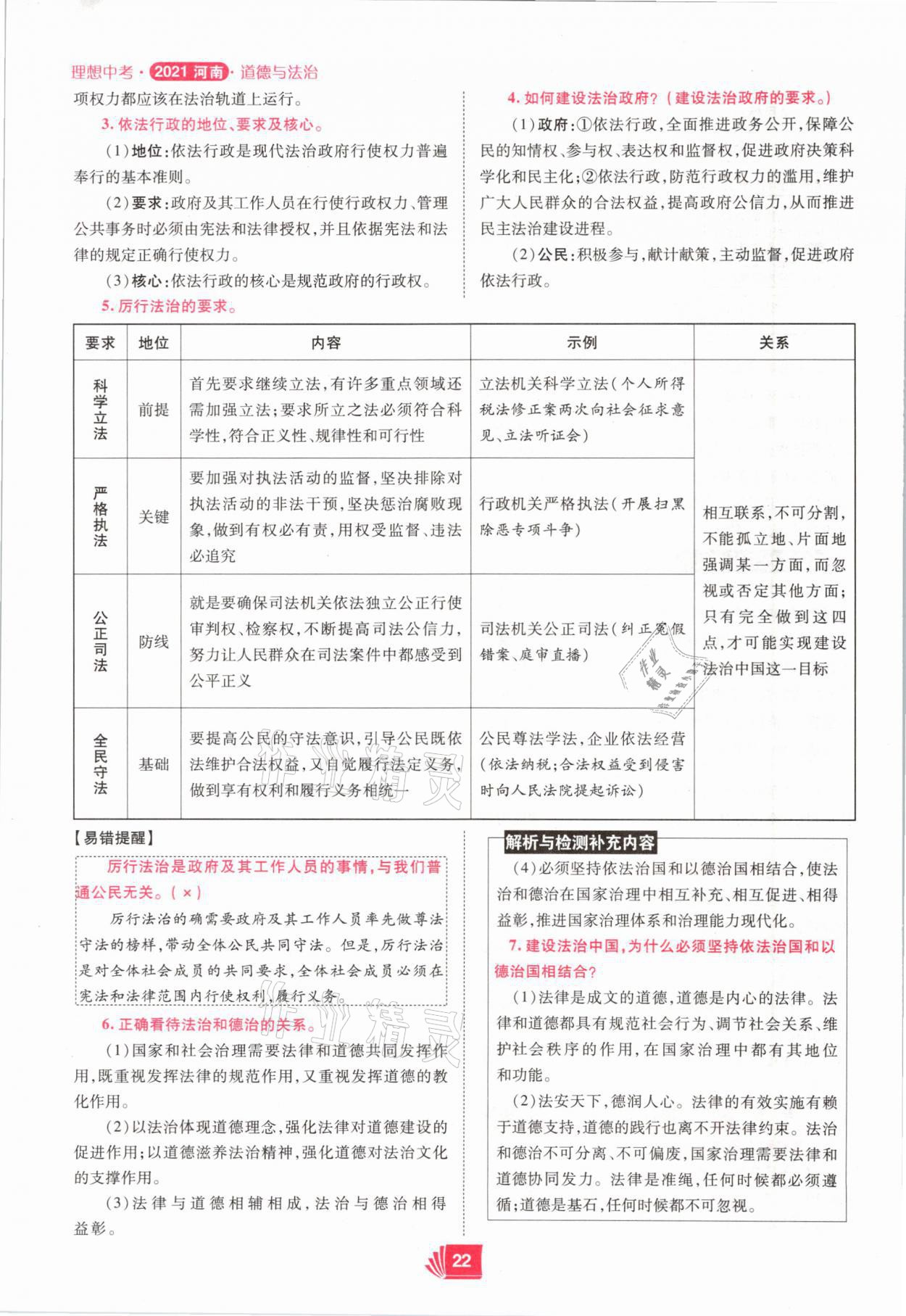 2021年理想中考道德與法治河南專版 參考答案第22頁(yè)