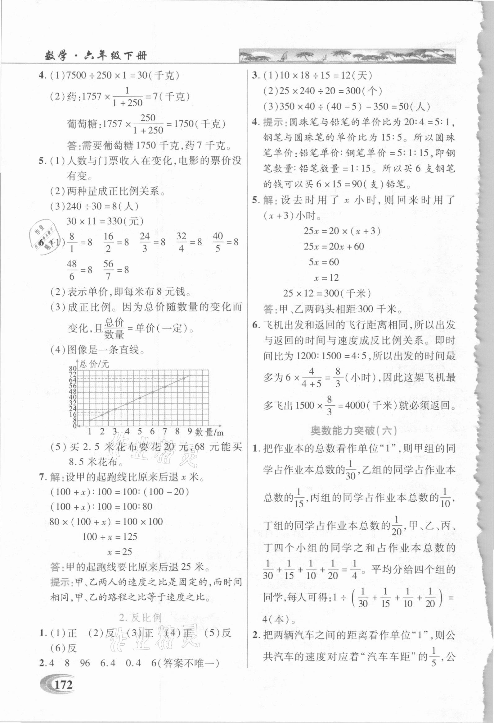 2021年新世紀(jì)英才引探練創(chuàng)英才教程六年級(jí)數(shù)學(xué)下冊(cè)蘇教版 參考答案第11頁