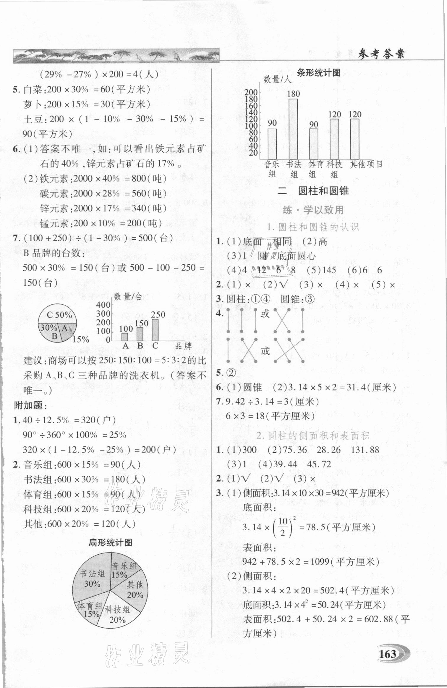 2021年新世紀(jì)英才引探練創(chuàng)英才教程六年級(jí)數(shù)學(xué)下冊(cè)蘇教版 參考答案第2頁(yè)