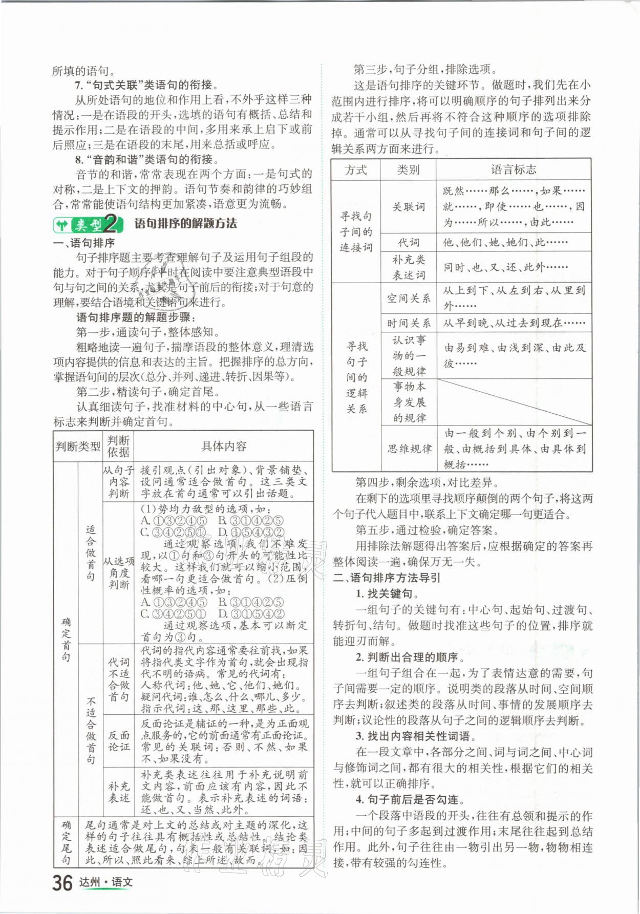 2021年國華考試中考總動員語文達州專版 參考答案第36頁