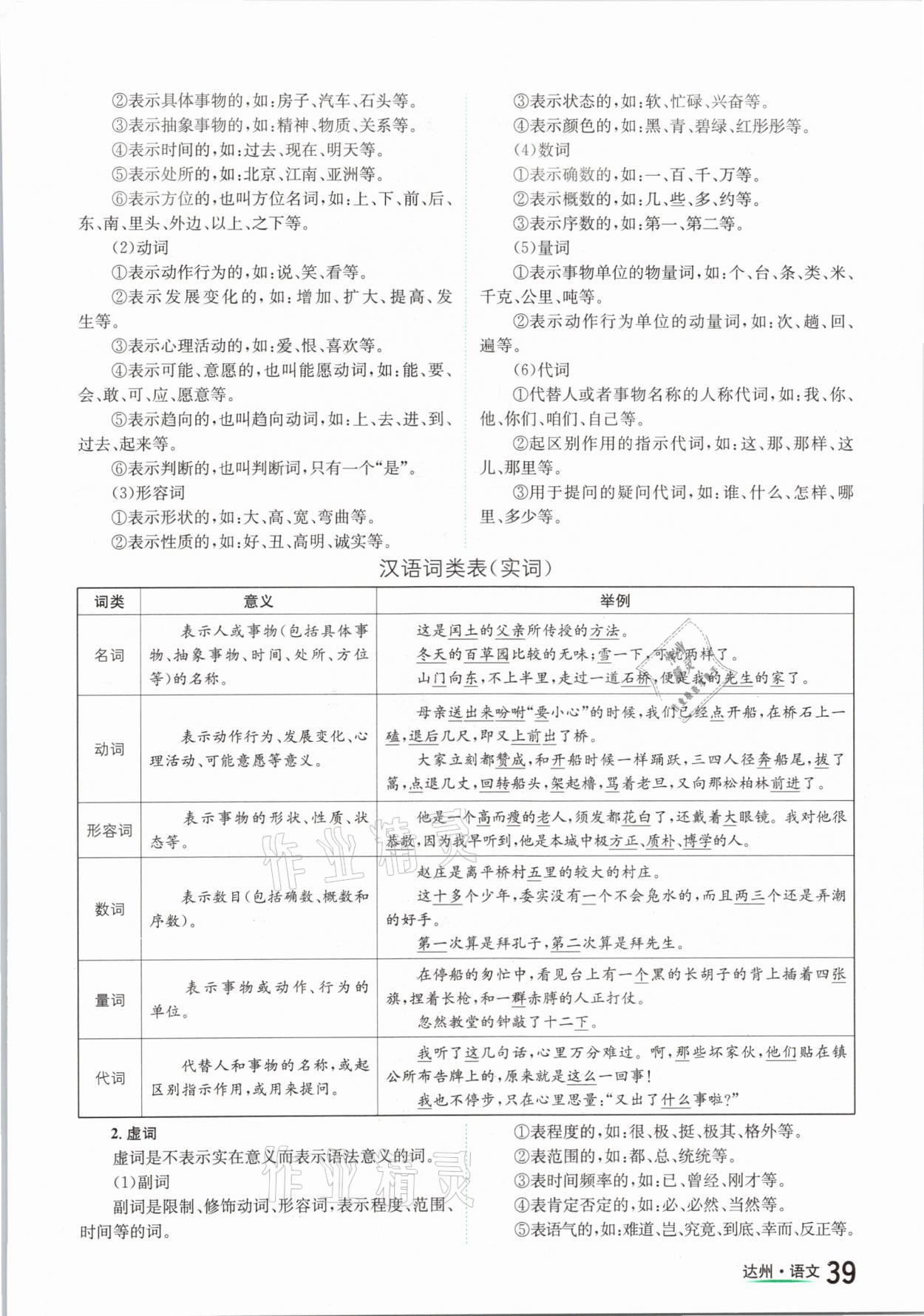 2021年國華考試中考總動員語文達(dá)州專版 參考答案第39頁