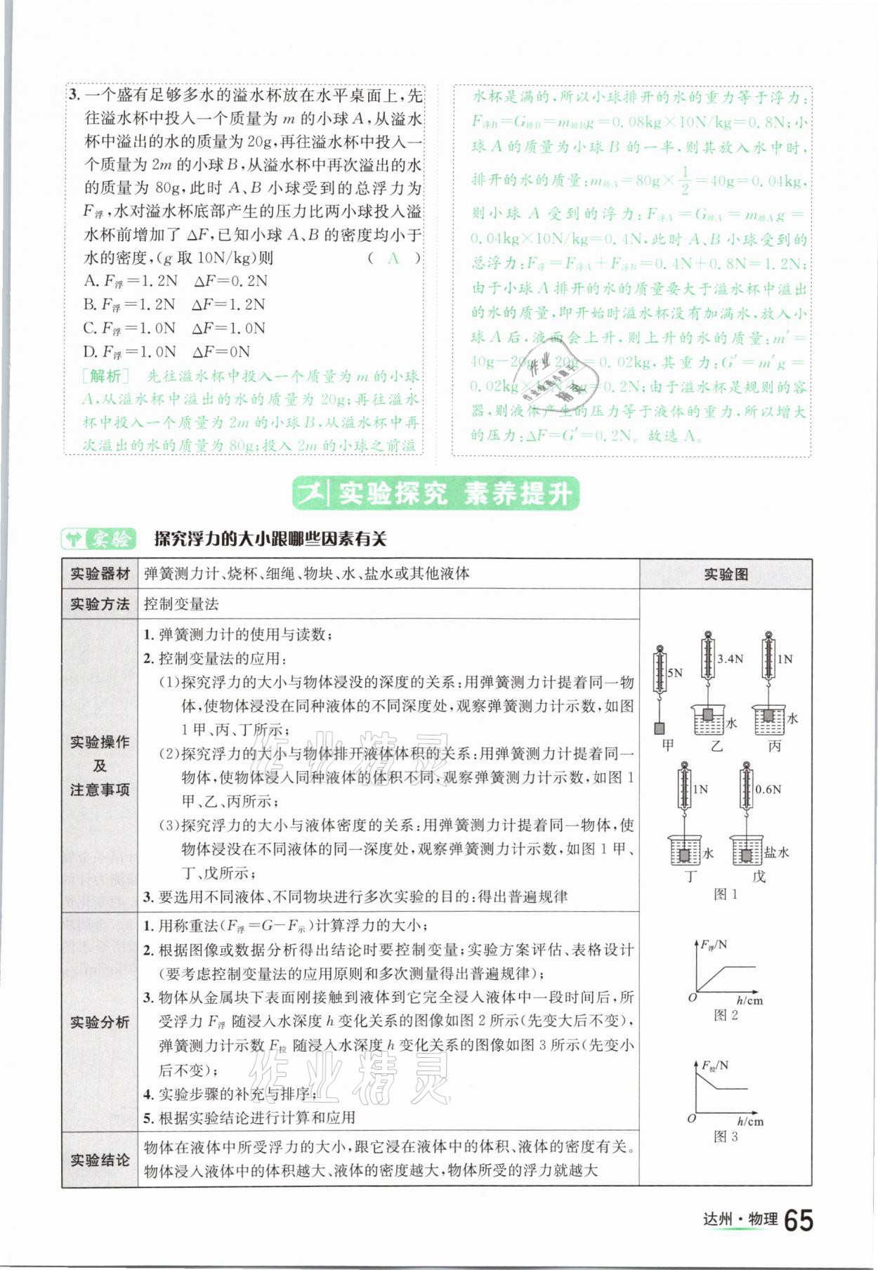 2021年國(guó)華考試中考總動(dòng)員物理達(dá)州專版 參考答案第65頁(yè)