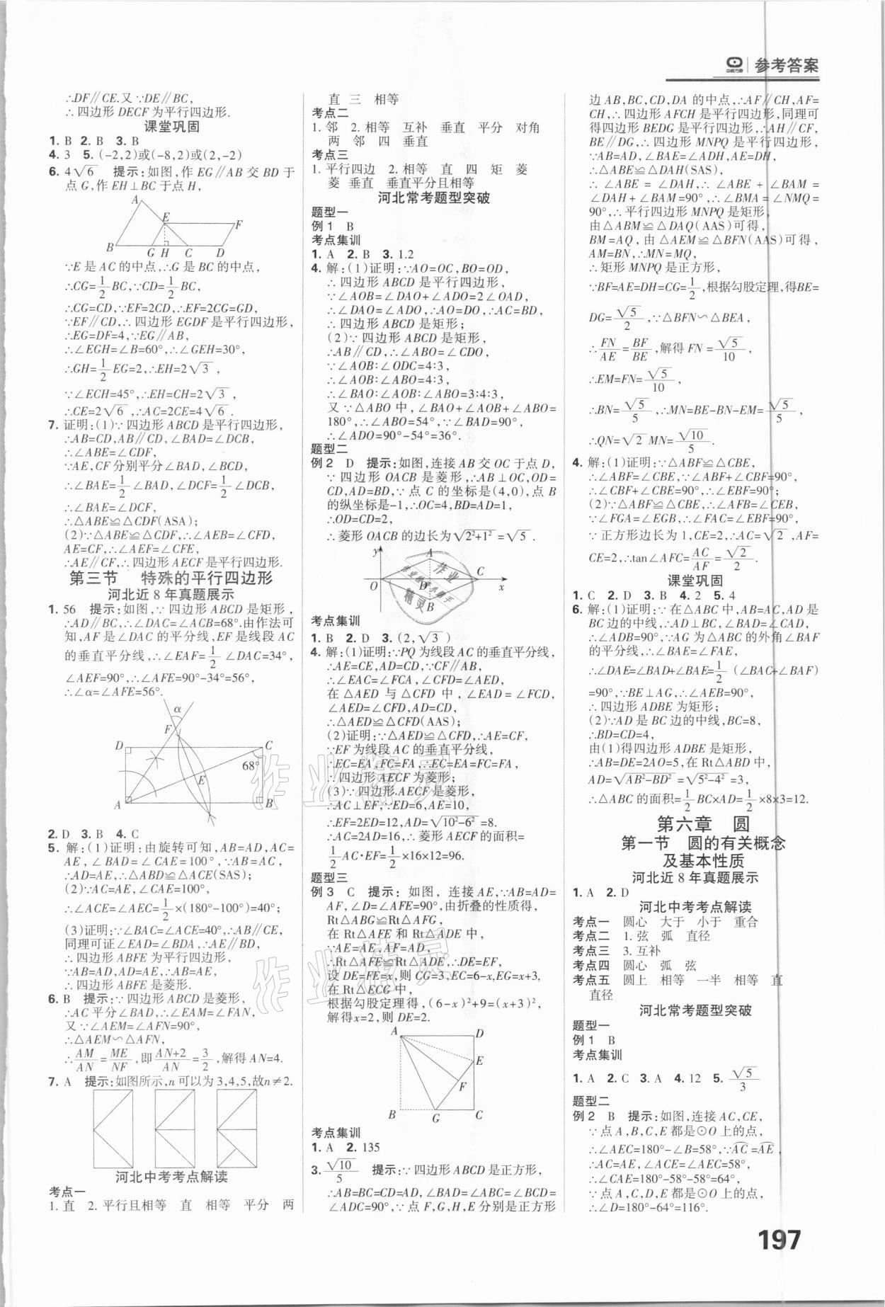 2021年全優(yōu)中考系統(tǒng)總復(fù)習(xí)數(shù)學(xué)河北專用 參考答案第13頁