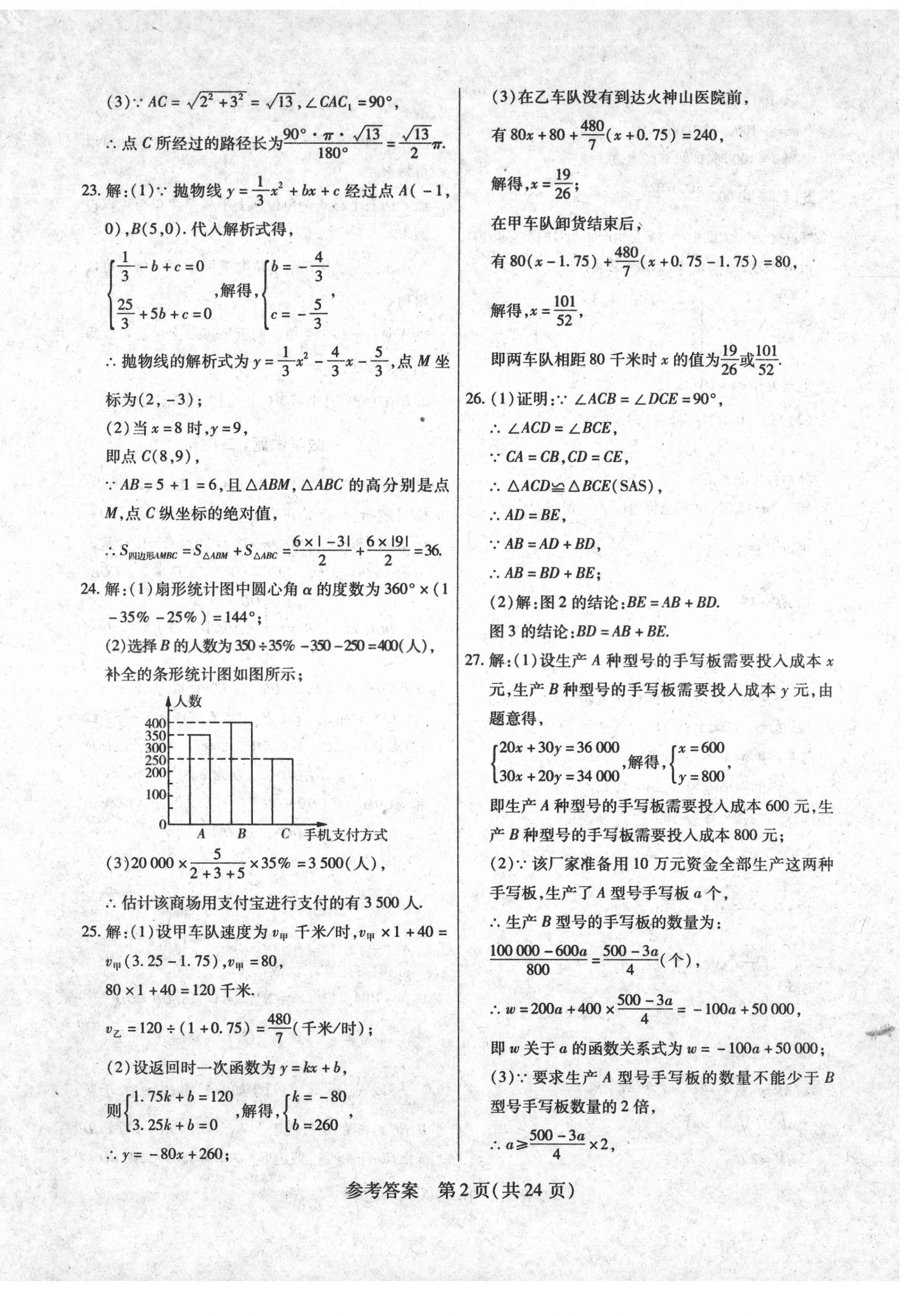 2021年新考典中考模擬卷數(shù)學(xué) 第2頁