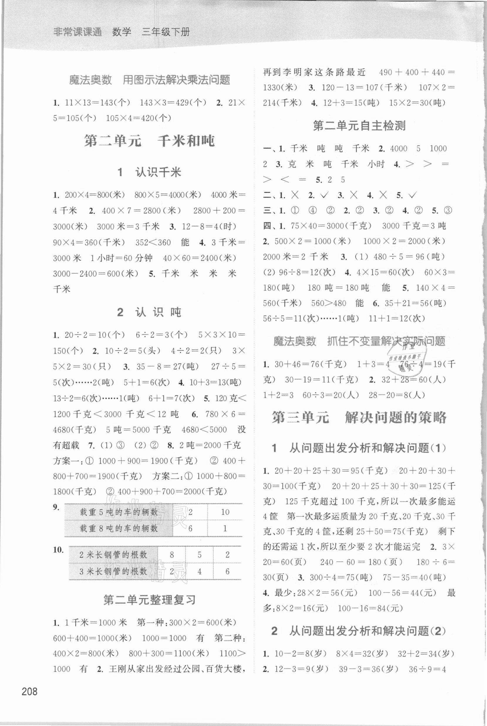 2021年通城學(xué)典非常課課通三年級(jí)數(shù)學(xué)下冊(cè)蘇教版 第2頁(yè)