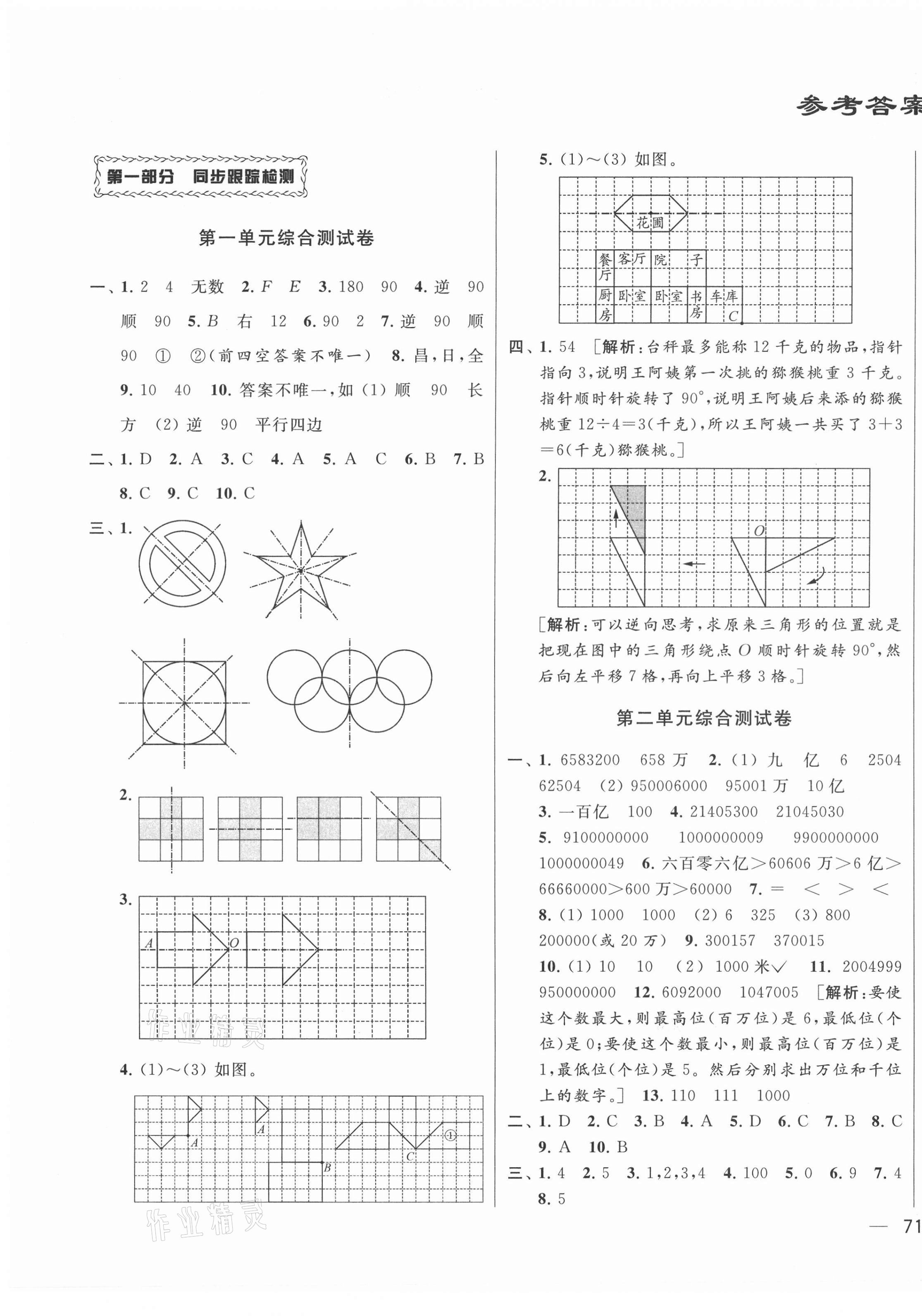 2021年同步跟蹤全程檢測(cè)四年級(jí)數(shù)學(xué)下冊(cè)蘇教版 第1頁(yè)