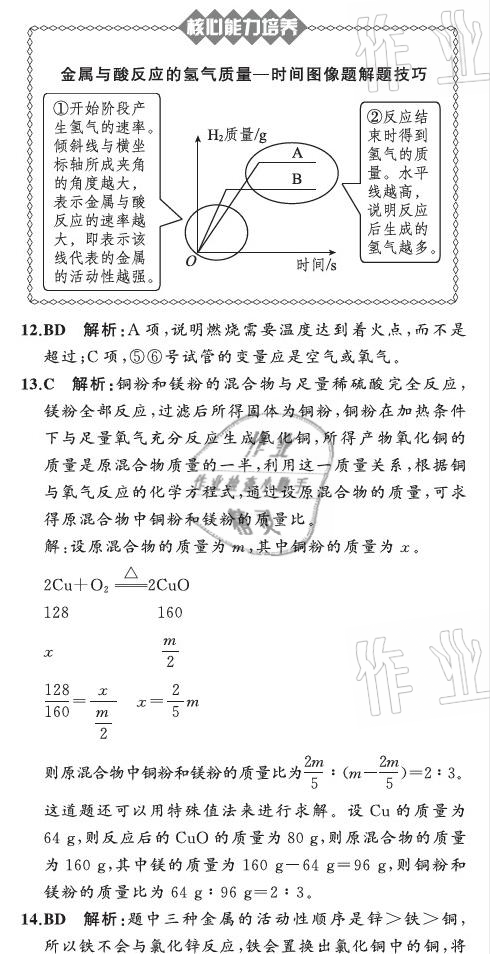 2021年陽(yáng)光課堂質(zhì)監(jiān)天津單元檢測(cè)卷九年級(jí)化學(xué)下冊(cè)人教版 參考答案第3頁(yè)