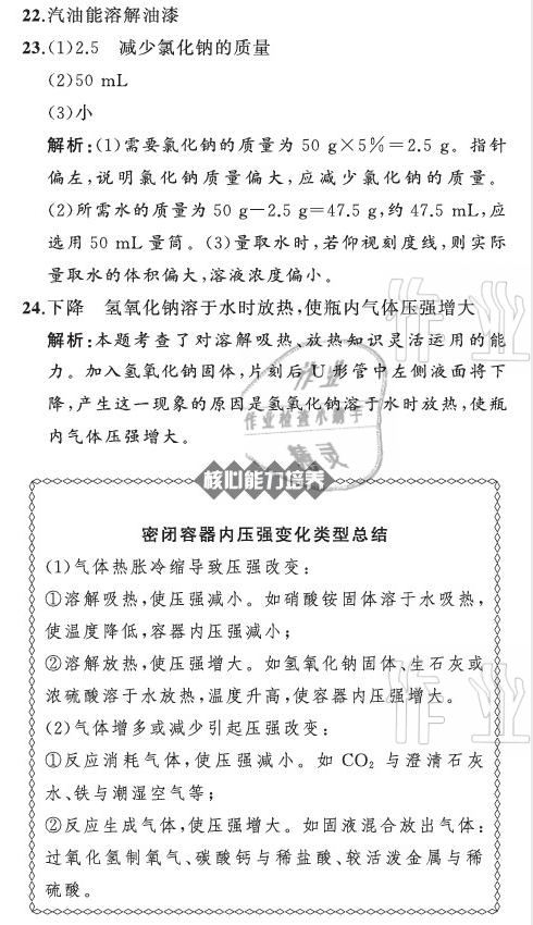 2021年陽(yáng)光課堂質(zhì)監(jiān)天津單元檢測(cè)卷九年級(jí)化學(xué)下冊(cè)人教版 參考答案第19頁(yè)