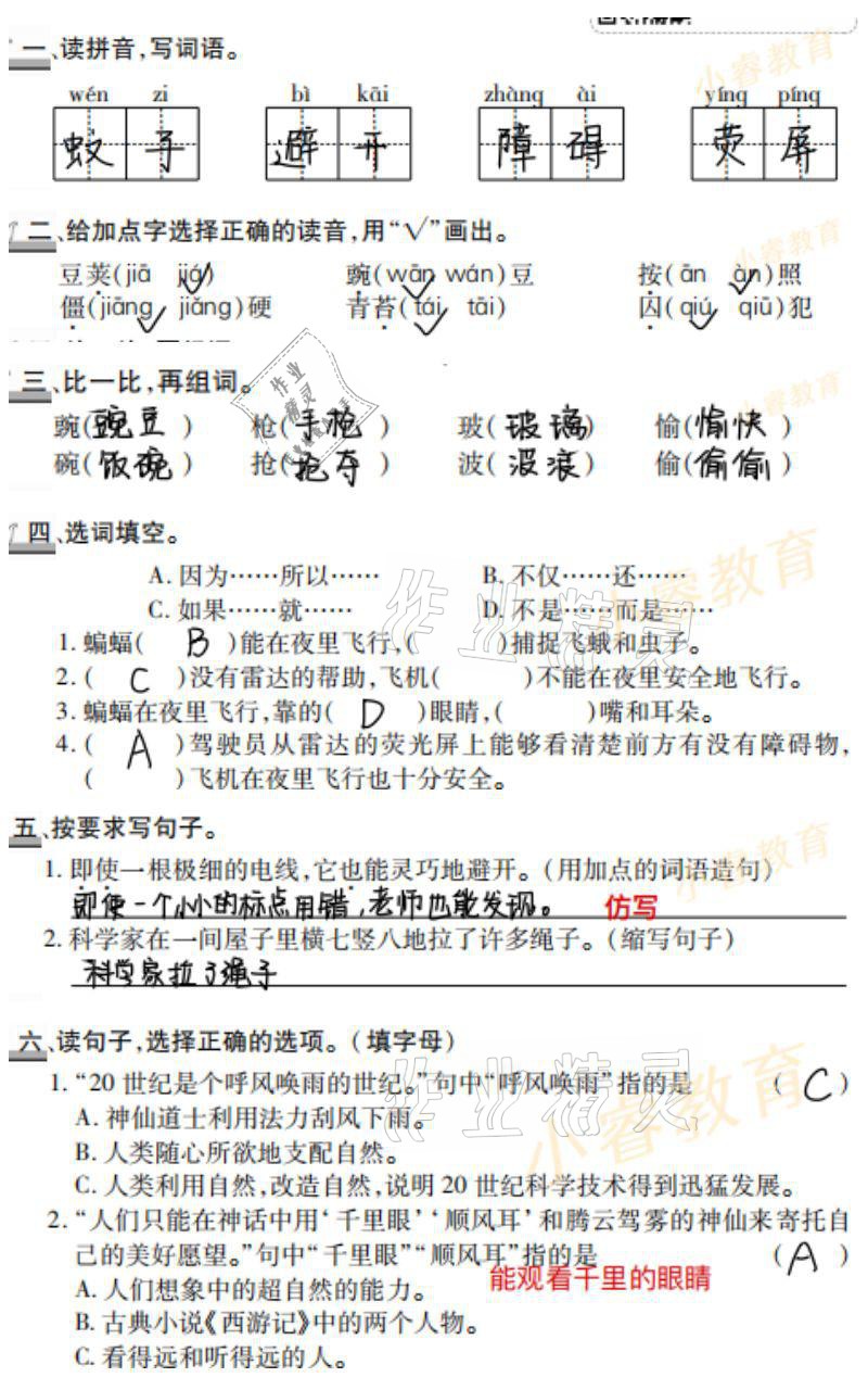 2021年寒假學(xué)習(xí)樂(lè)園四年級(jí)廣東科技出版社 參考答案第5頁(yè)