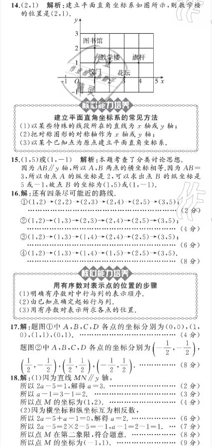 2021年陽光課堂質(zhì)監(jiān)天津單元檢測卷七年級數(shù)學下冊人教版 參考答案第15頁