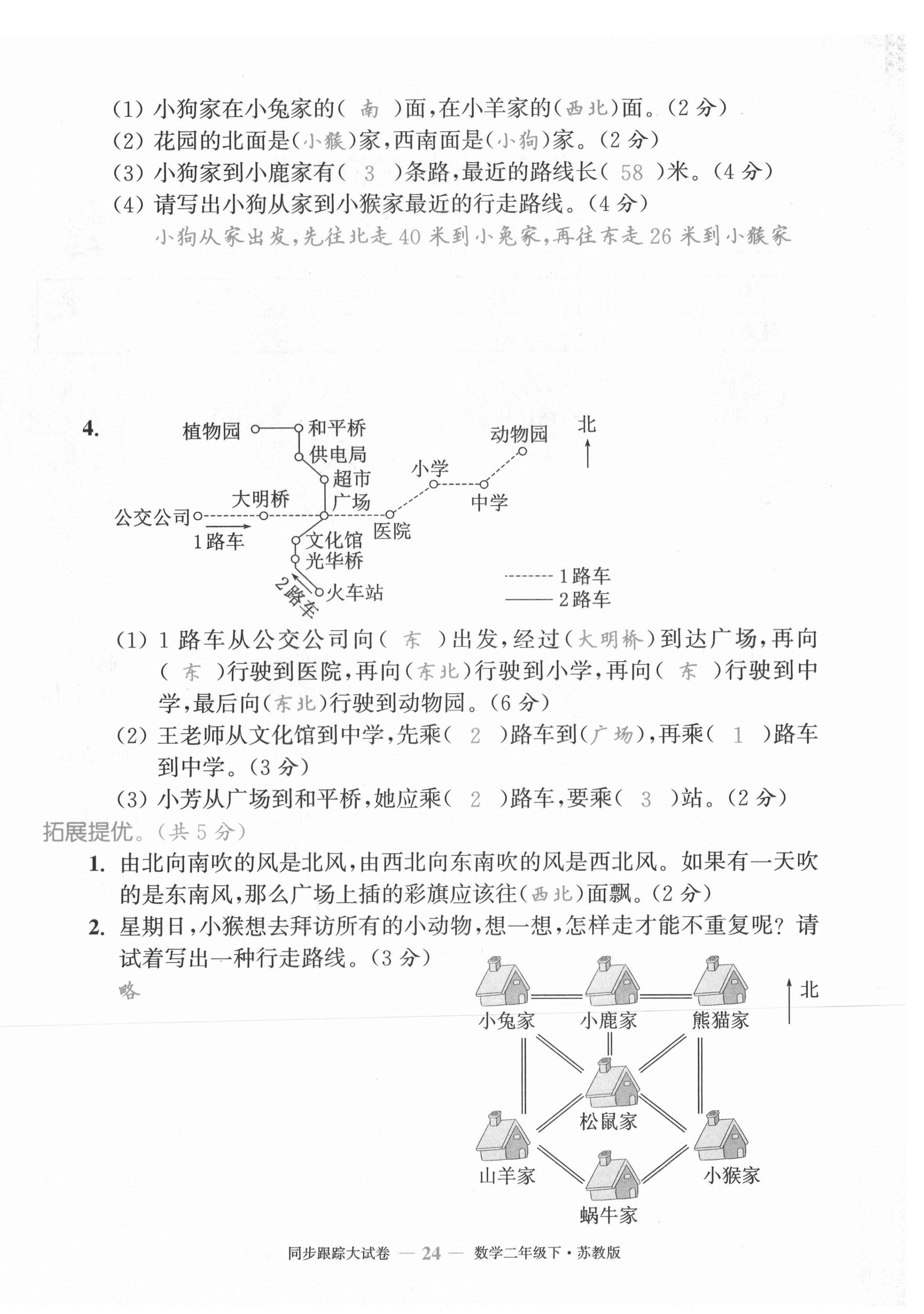 2021年復(fù)習(xí)金卷同步跟蹤大試卷二年級(jí)數(shù)學(xué)下冊(cè)蘇教版&nbsp;第24頁
