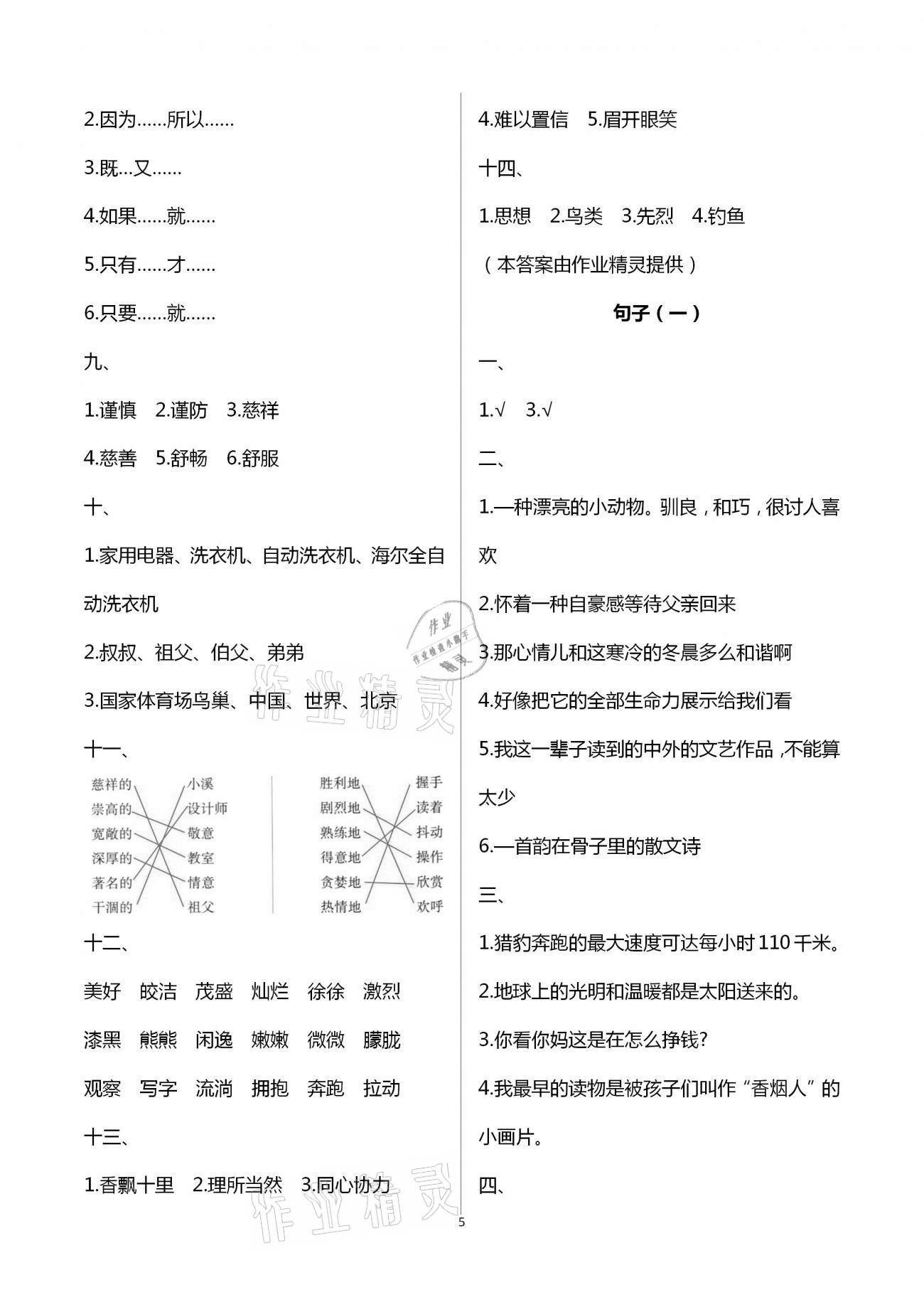 2021年本土教輔輕松寒假總復(fù)習(xí)五年級語文人教版 第5頁