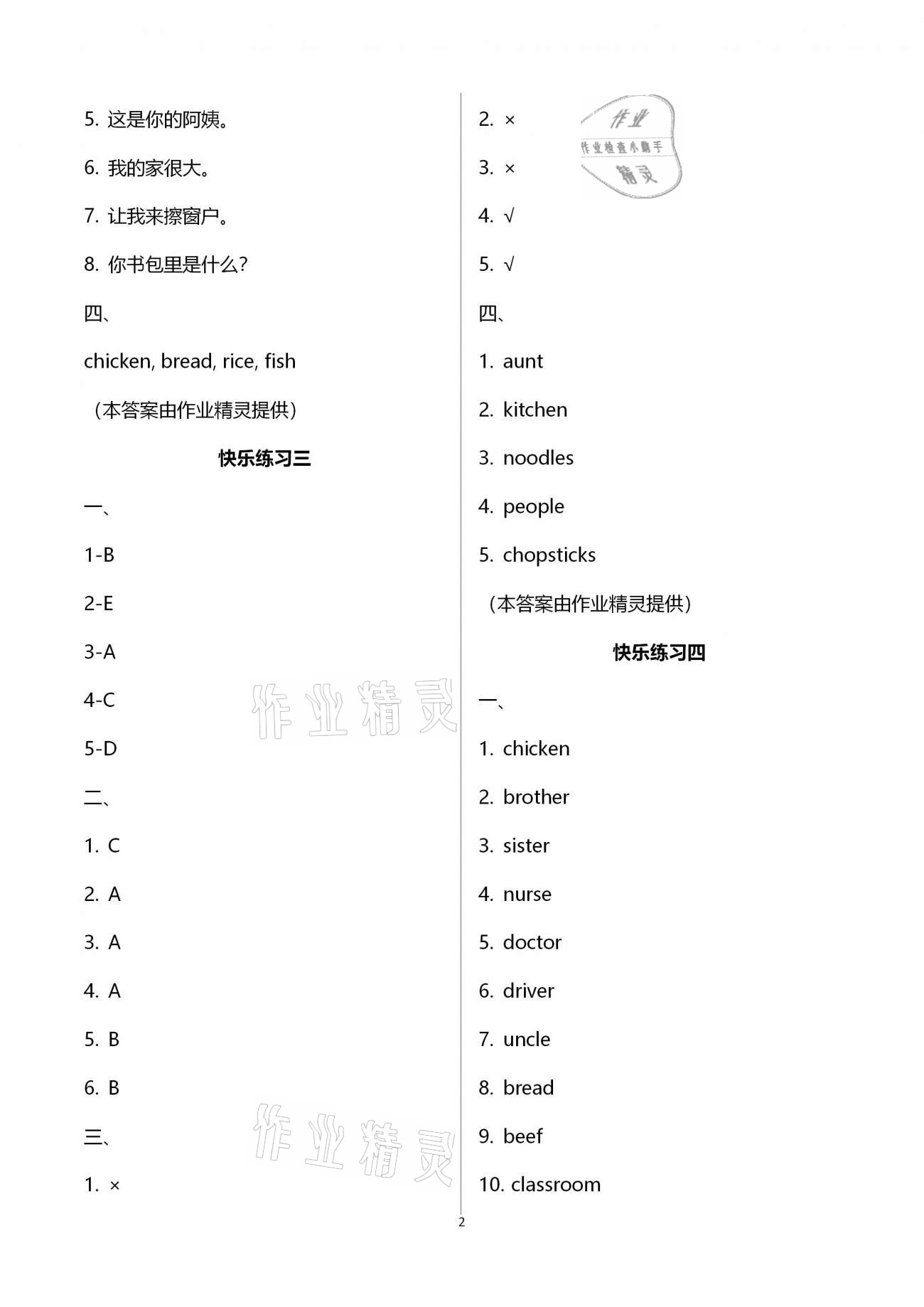 2021年優(yōu)等生快樂(lè)寒假四年級(jí)英語(yǔ)課標(biāo)版云南人民出版社 第2頁(yè)