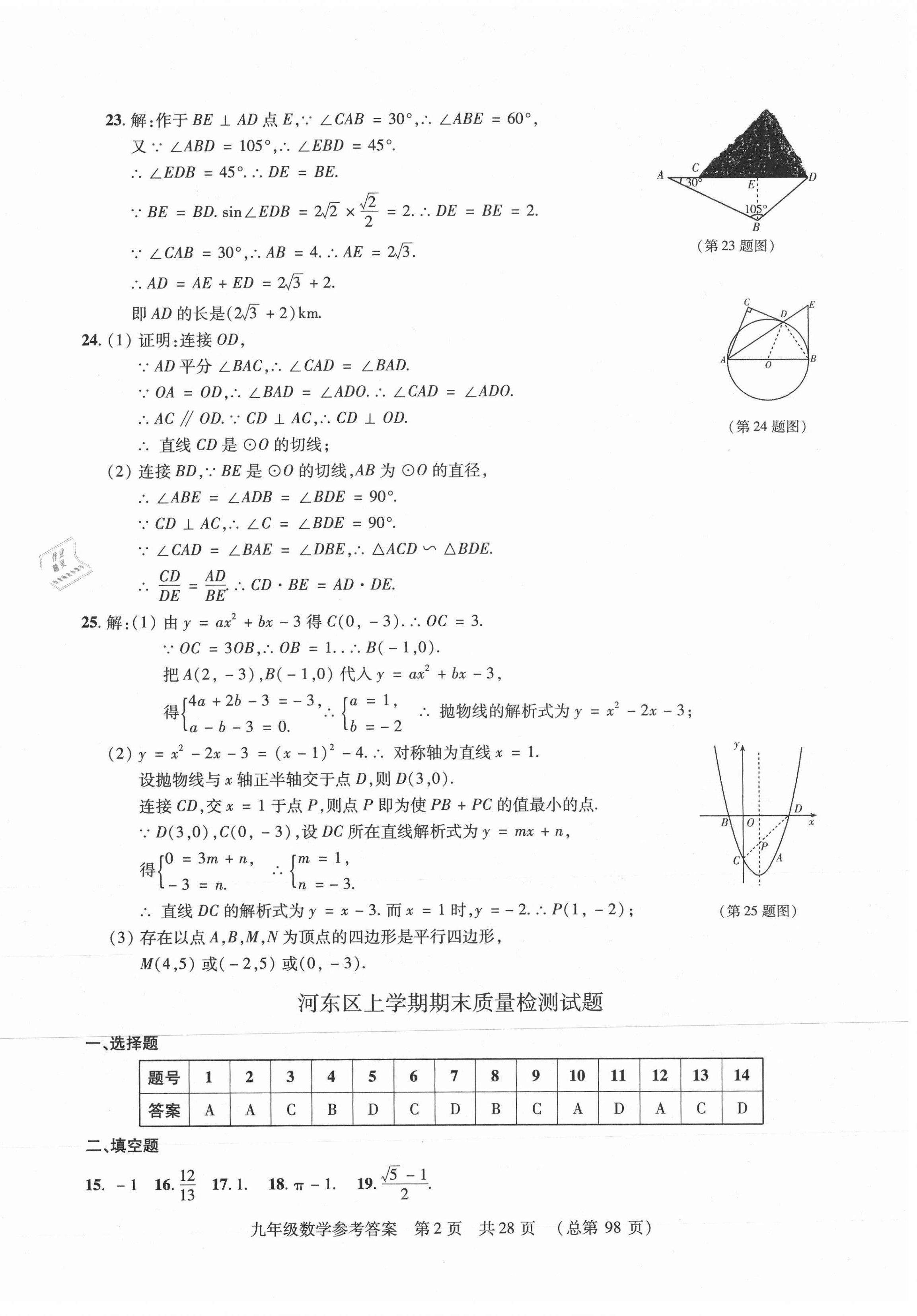 2020年輕松贏考九年級數學上冊人教版臨沂專版開明出版社 第2頁