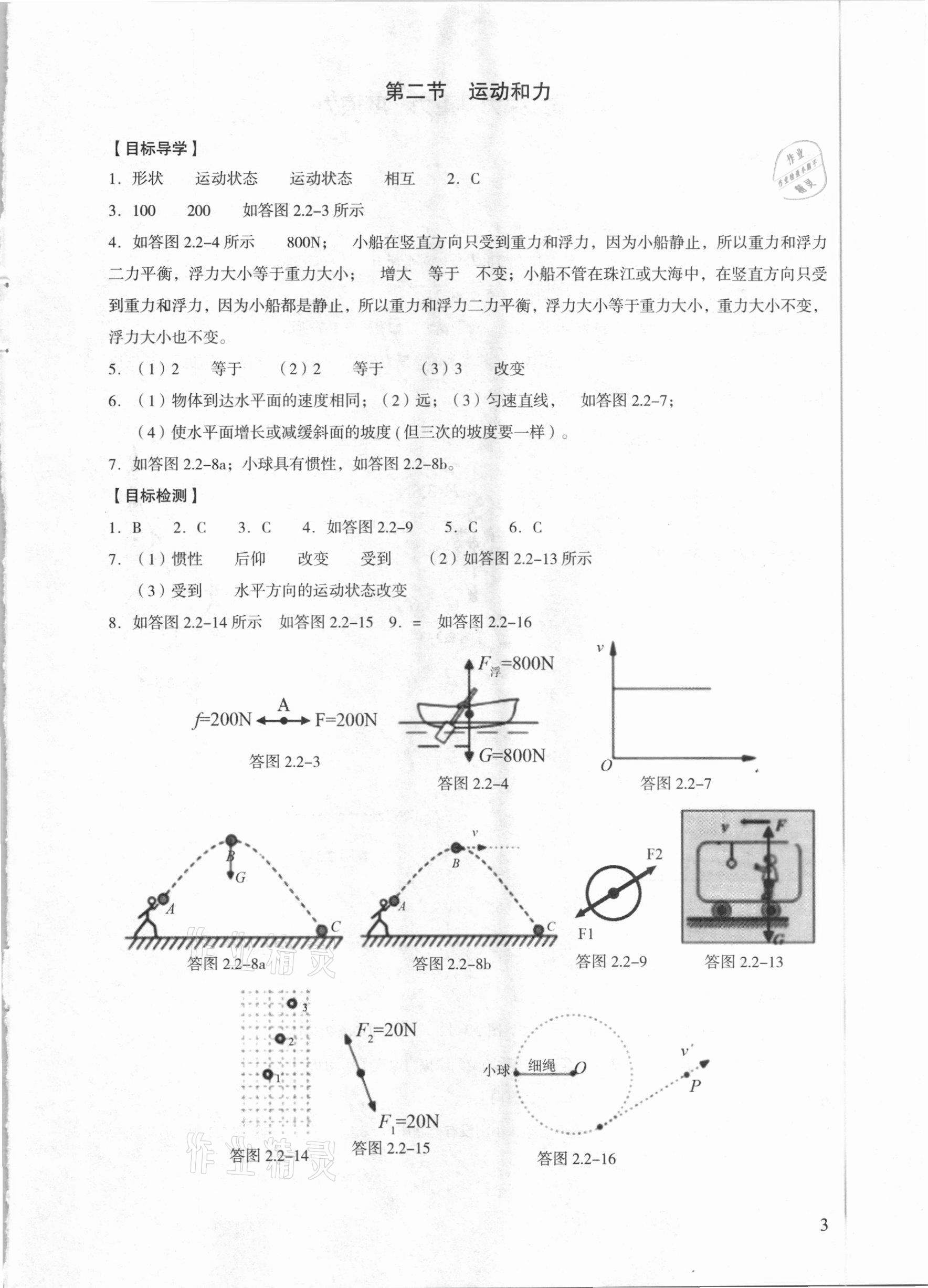 2021年中考物理總復(fù)習(xí)學(xué)與教廣州專版 參考答案第3頁