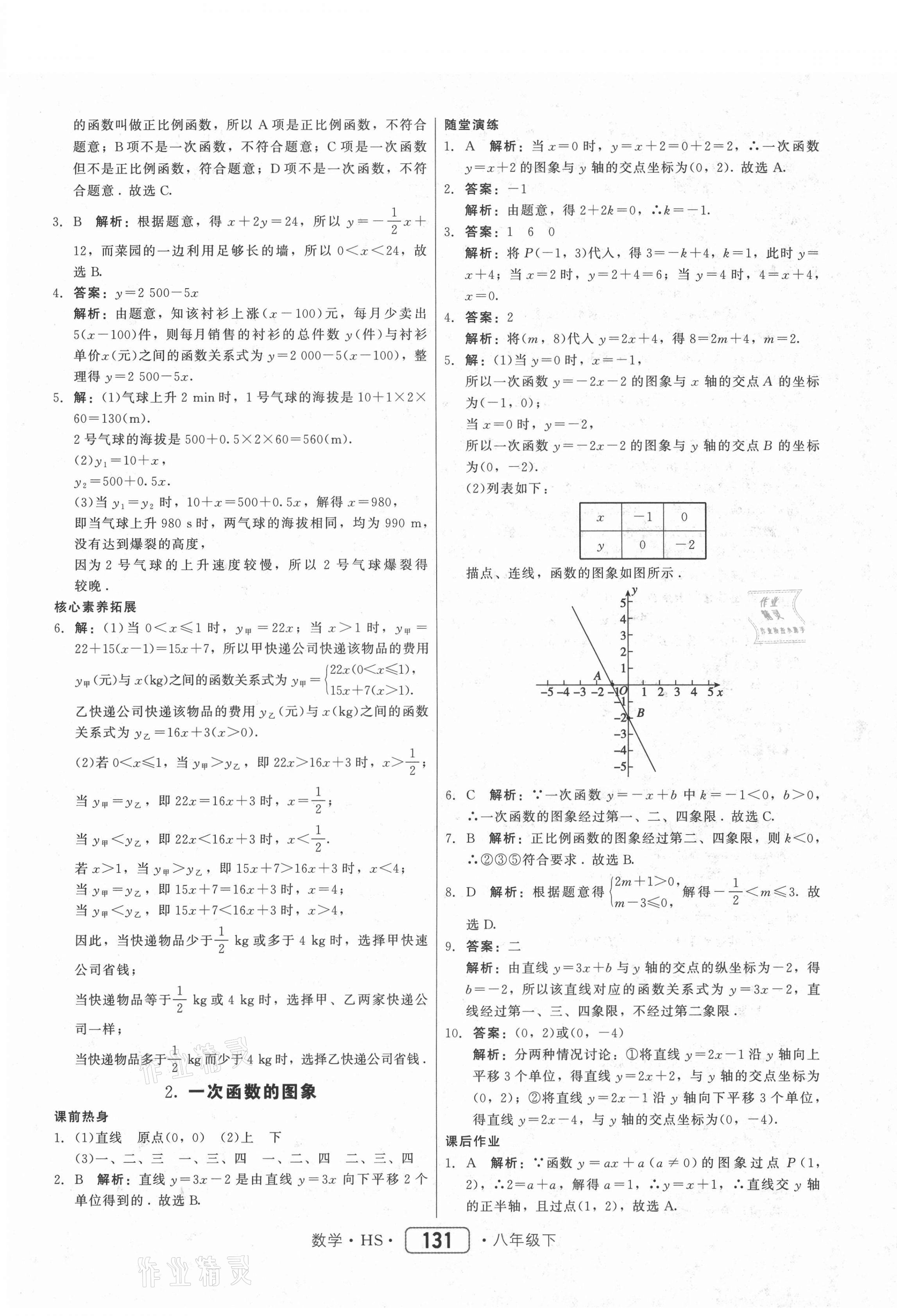 2021年紅對勾45分鐘作業(yè)與單元評估八年級數(shù)學下冊華師大版 參考答案第15頁