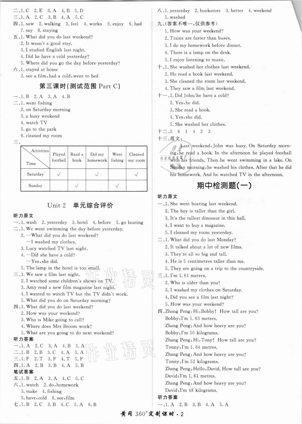 2021年黃岡360定制課時(shí)六年級(jí)英語(yǔ)下冊(cè)人教版 第2頁(yè)