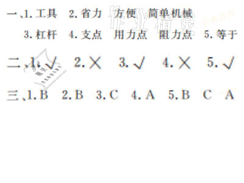 2021年湘岳假期寒假作业六年级科学教科版 参考答案第1页