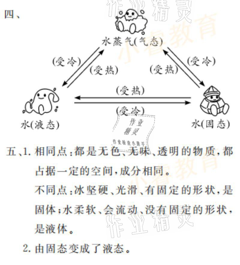 2021年湘岳假期寒假作業(yè)三年級科學教科版 參考答案第5頁