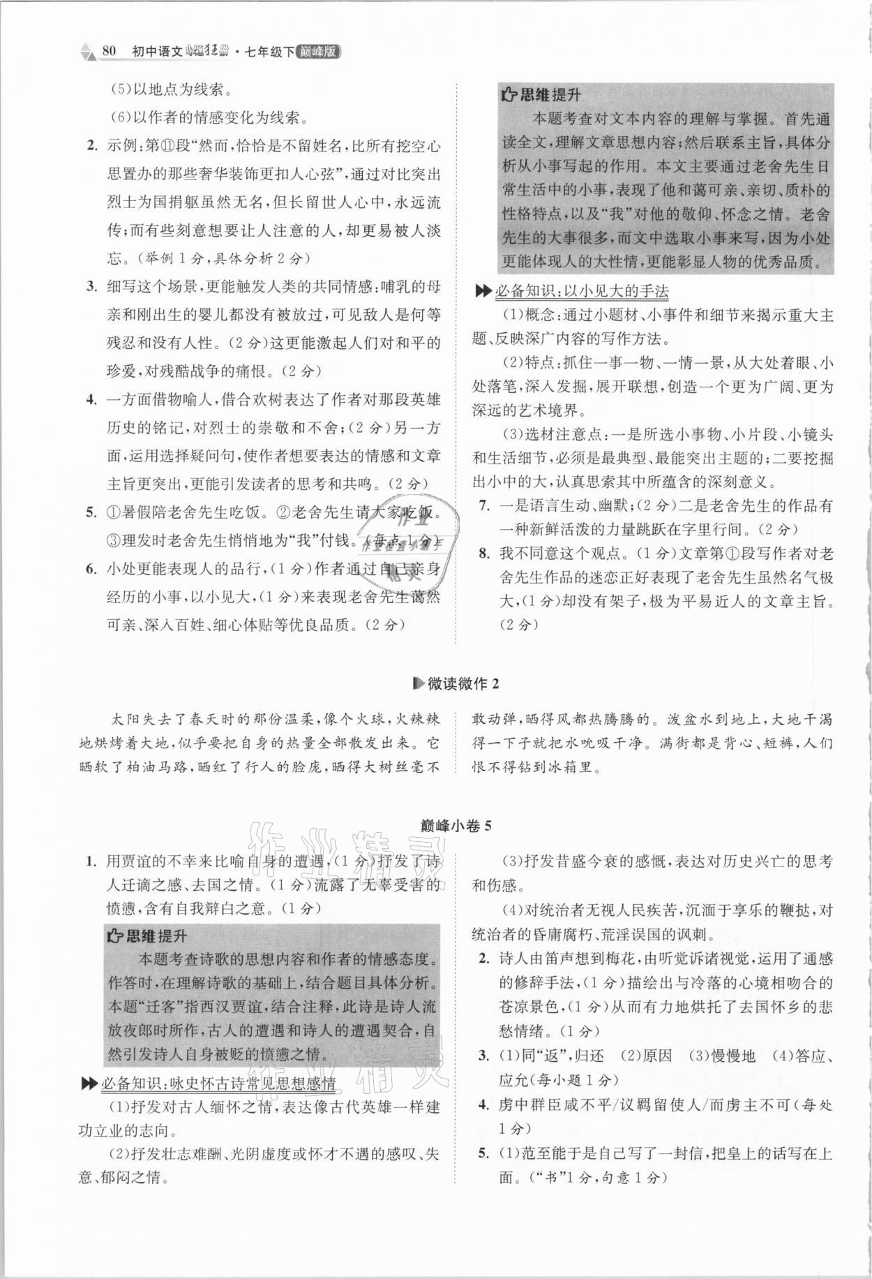 2021年初中語(yǔ)文小題狂做七年級(jí)下冊(cè)人教版巔峰版 第4頁(yè)