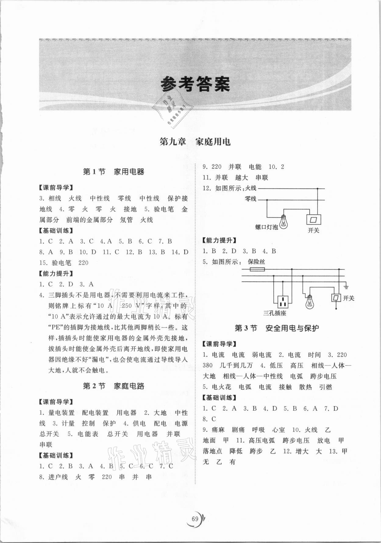 2021年初中同步練習(xí)冊(cè)九年級(jí)物理下冊(cè)教科版山東科學(xué)技術(shù)出版社 第1頁