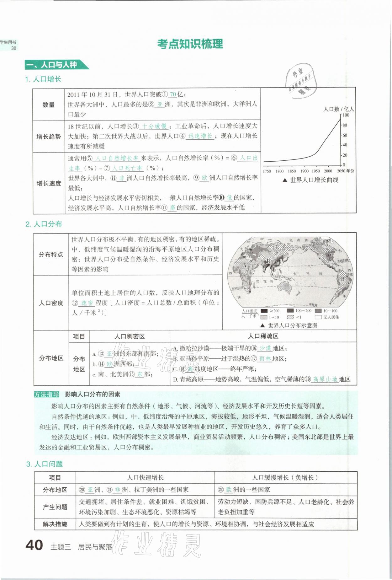 2021年滾動遷移中考總復習地理山西專版 參考答案第40頁