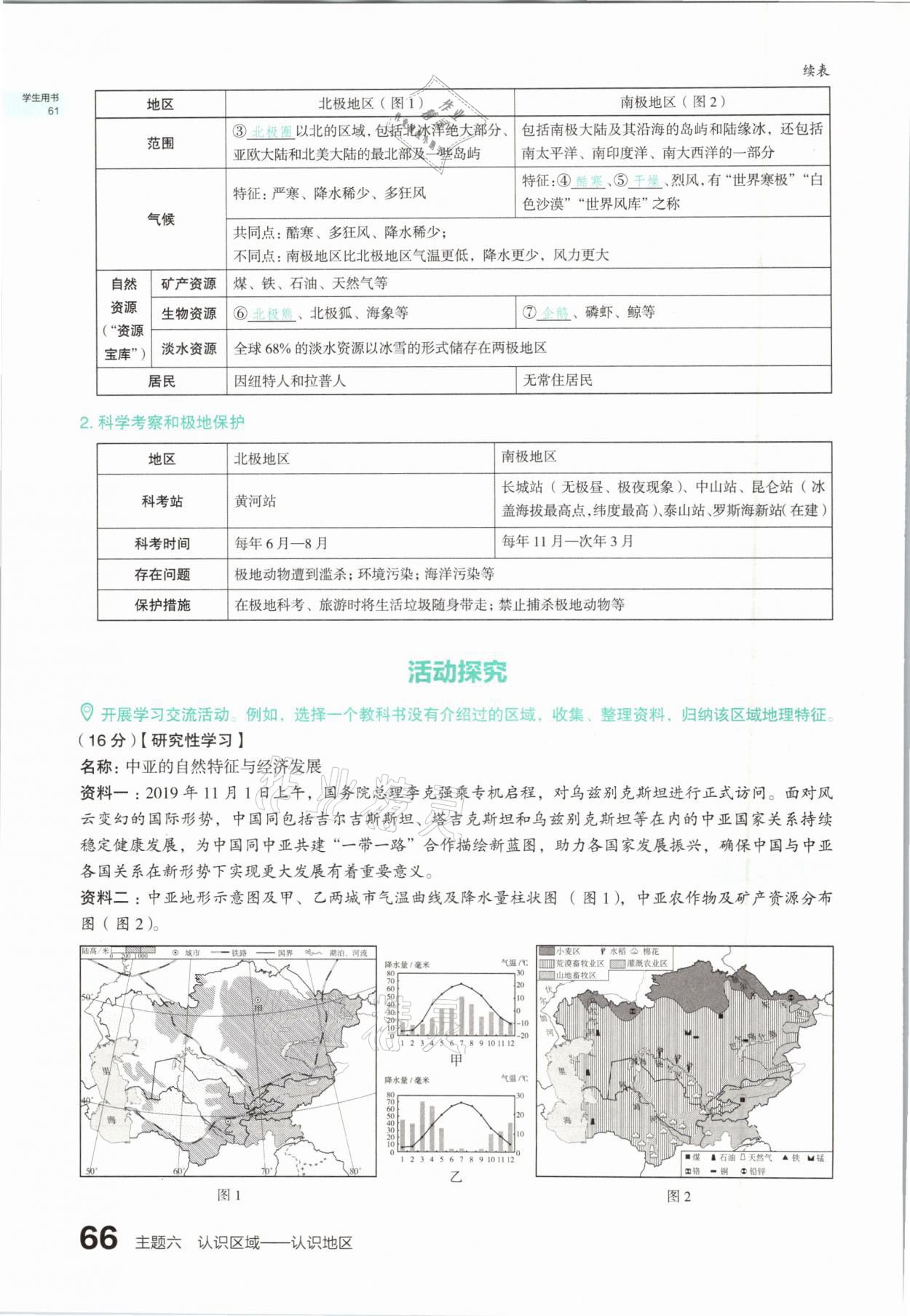 2021年滾動(dòng)遷移中考總復(fù)習(xí)地理山西專版 參考答案第66頁