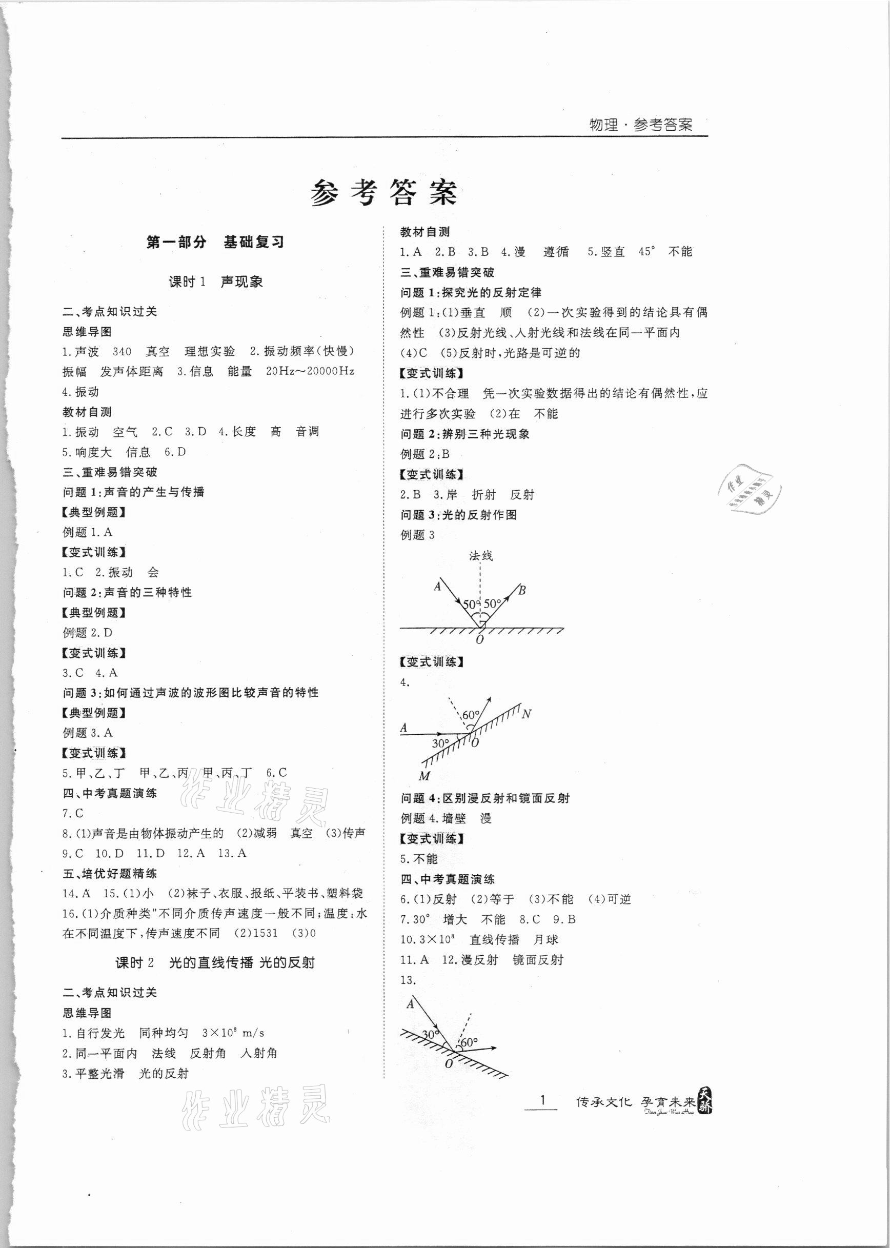 2021年新课标中考宝典物理广东专版 第1页