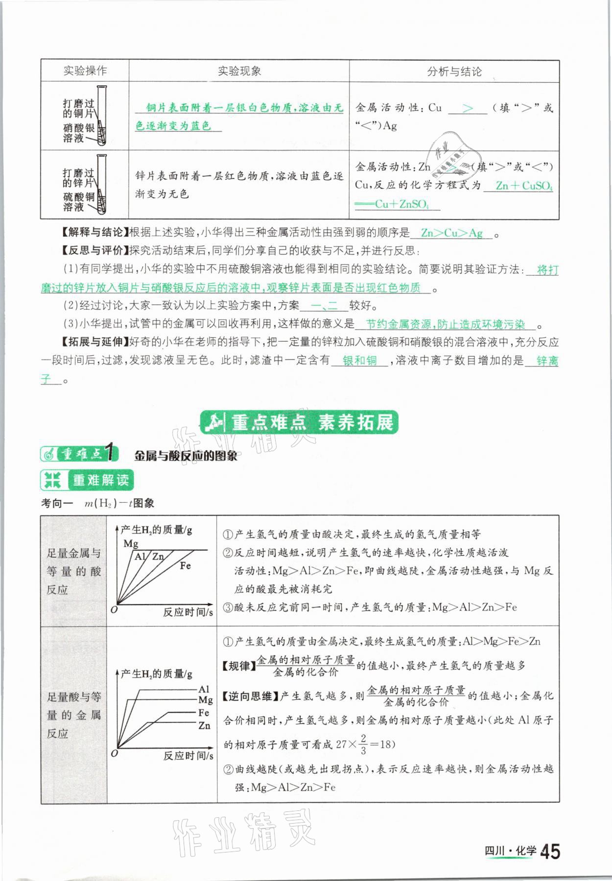 2021年中考2號(hào)化學(xué)四川專版 參考答案第45頁(yè)