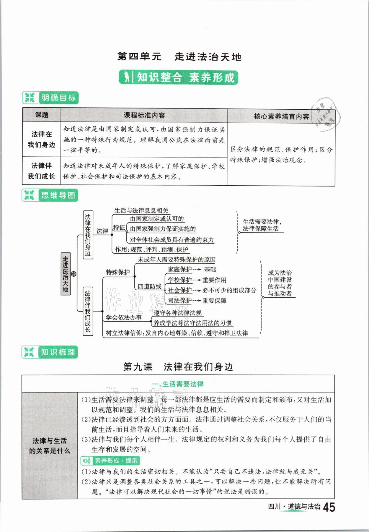 2021年中考2号道德与法治四川专版 参考答案第45页