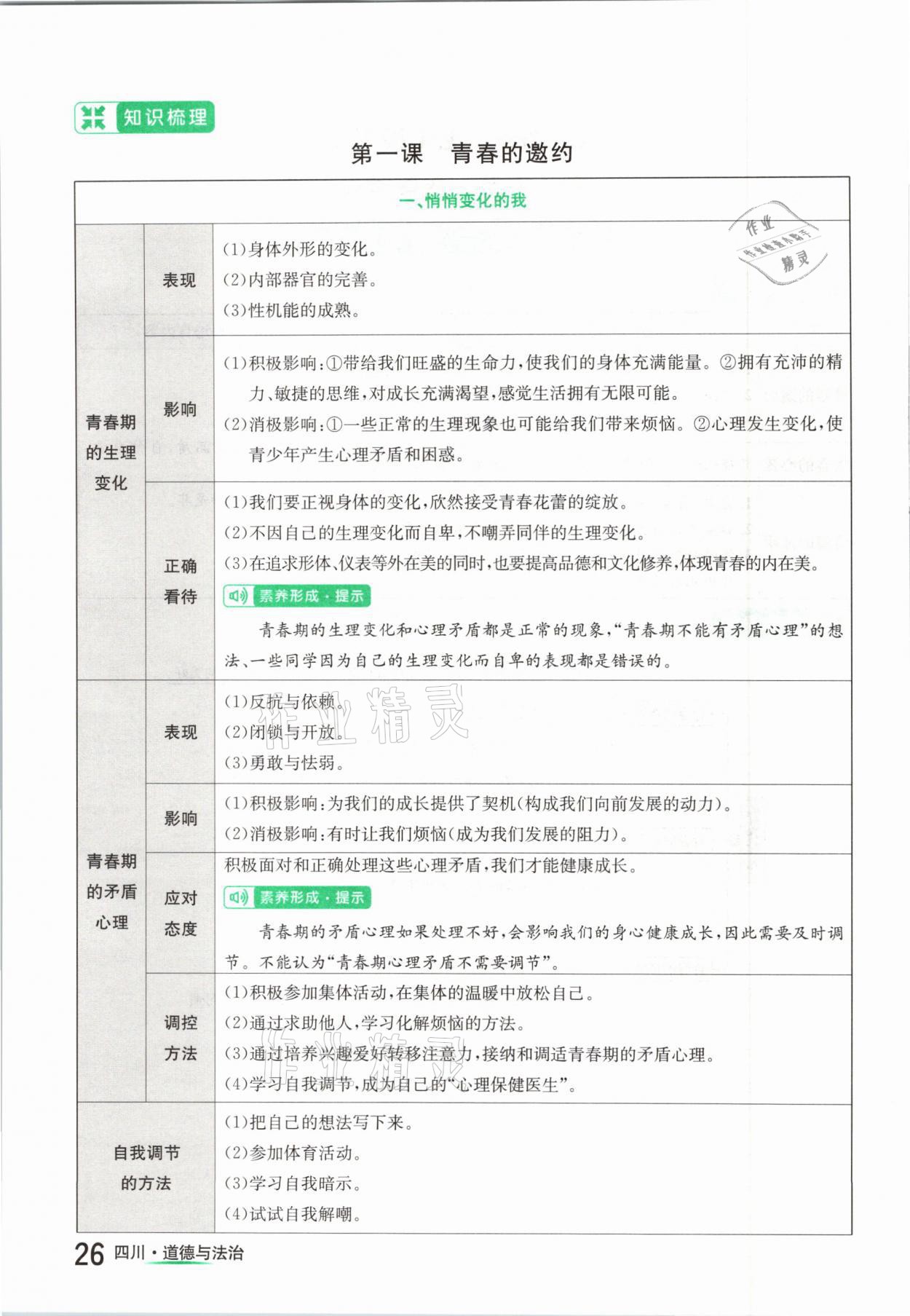 2021年中考2号道德与法治四川专版 参考答案第26页