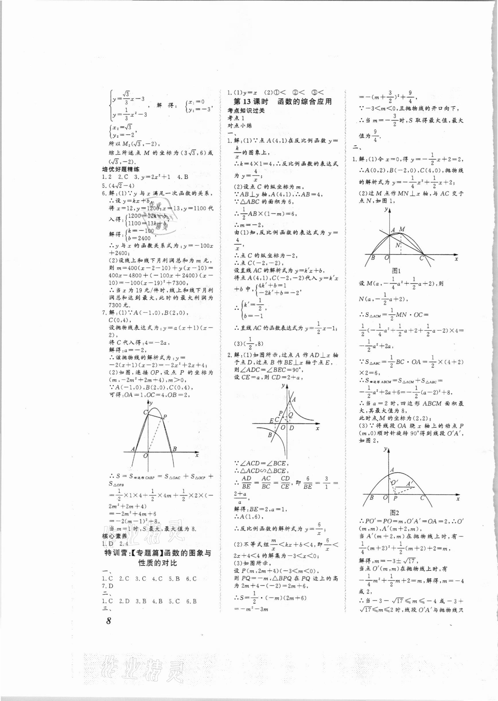 2021年新课标中考宝典数学广东专用 参考答案第8页