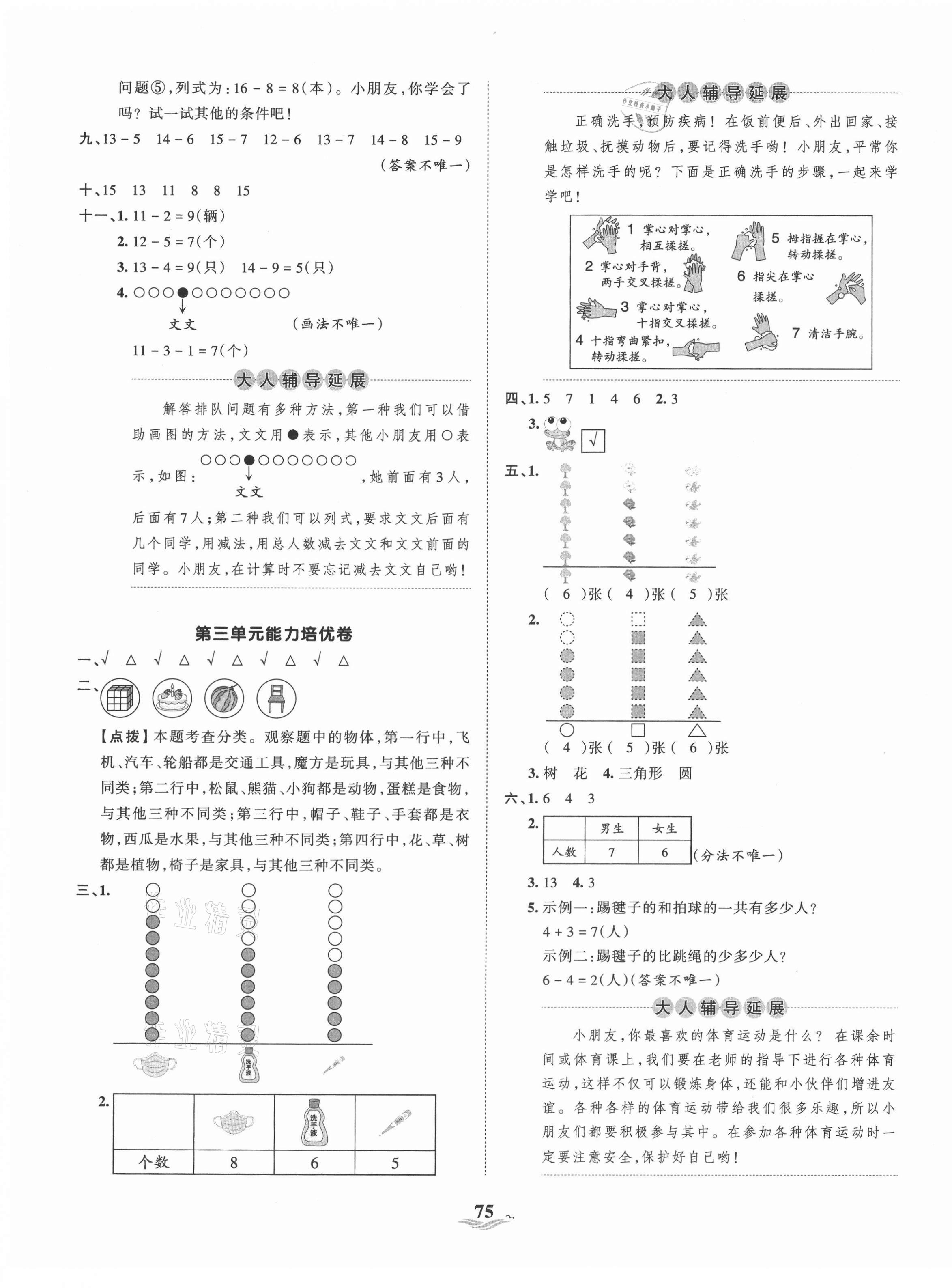 2021年王朝霞培优100分一年级数学下册人教版 第3页