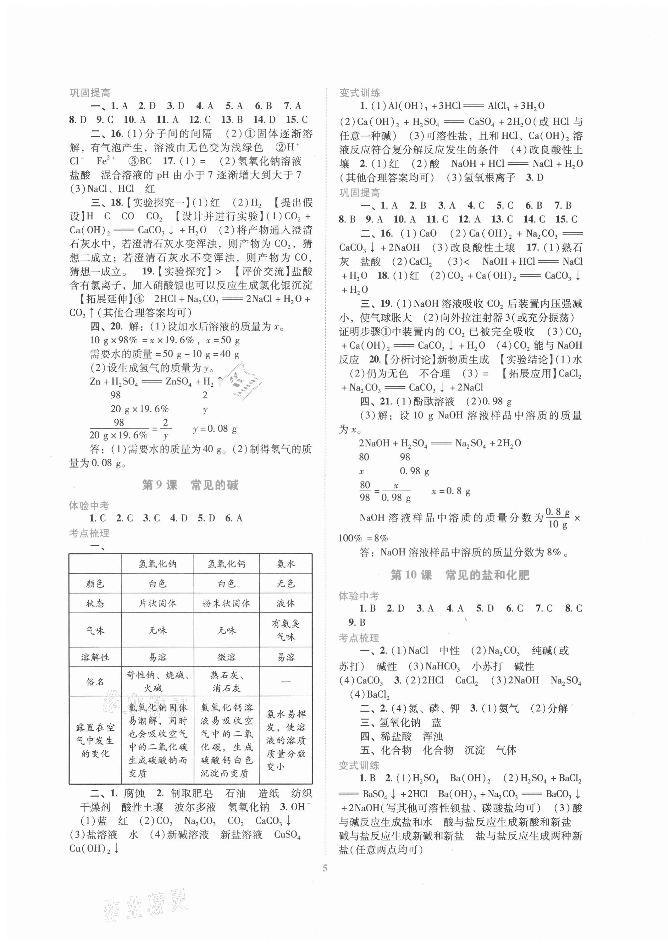 2021年中考總復(fù)習(xí)搶分計(jì)劃化學(xué) 第5頁