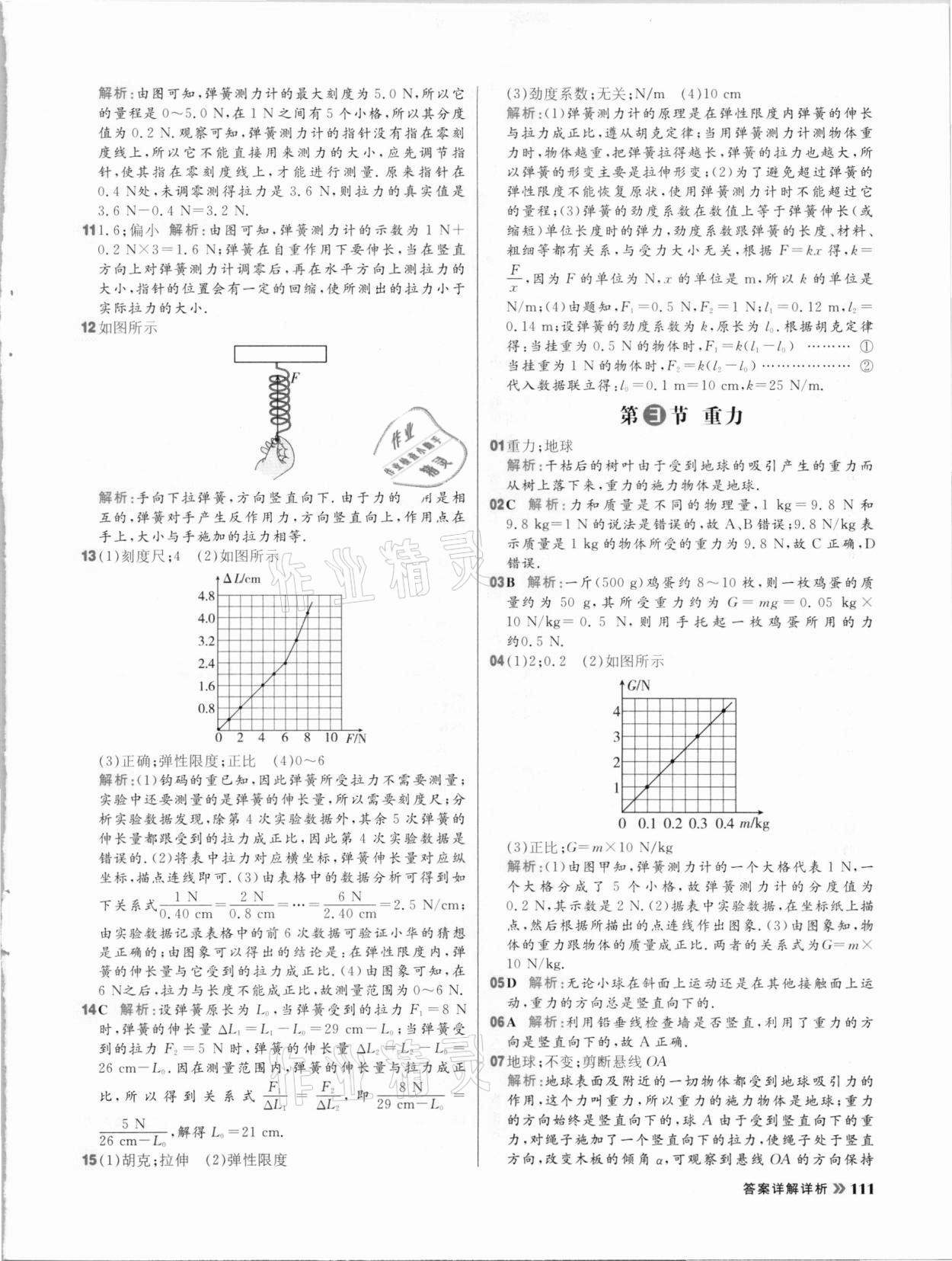 2021年陽光計劃初中同步八年級物理下冊人教版 參考答案第3頁