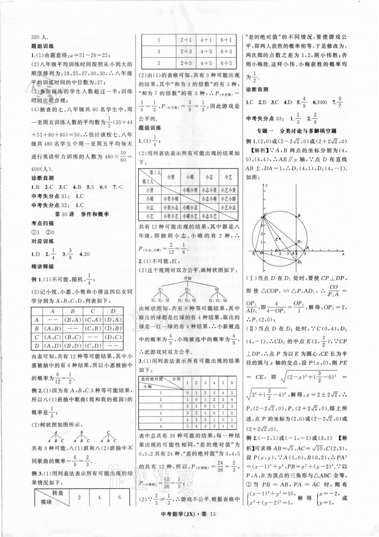 2021年名师面对面中考满分特训方案数学江西专版 第13页