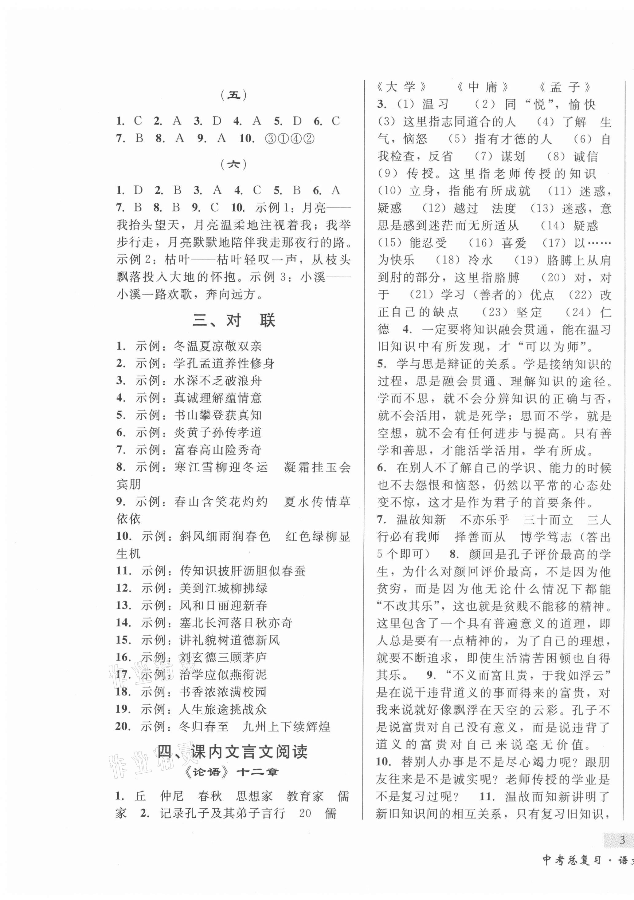 2021年東北書局中考總復習語文 第5頁