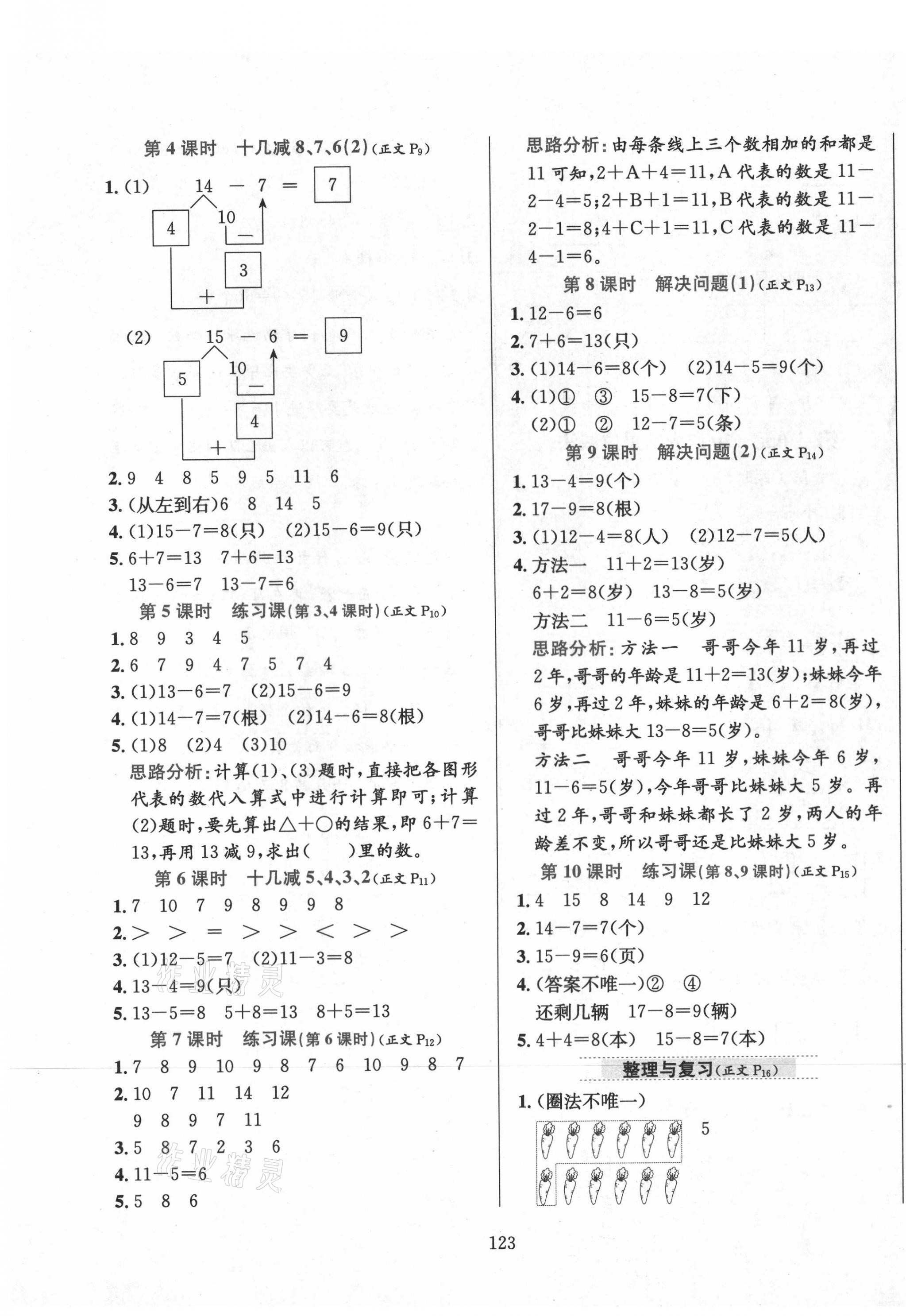 2021年小學(xué)教材全練一年級(jí)數(shù)學(xué)下冊(cè)人教版 第3頁(yè)