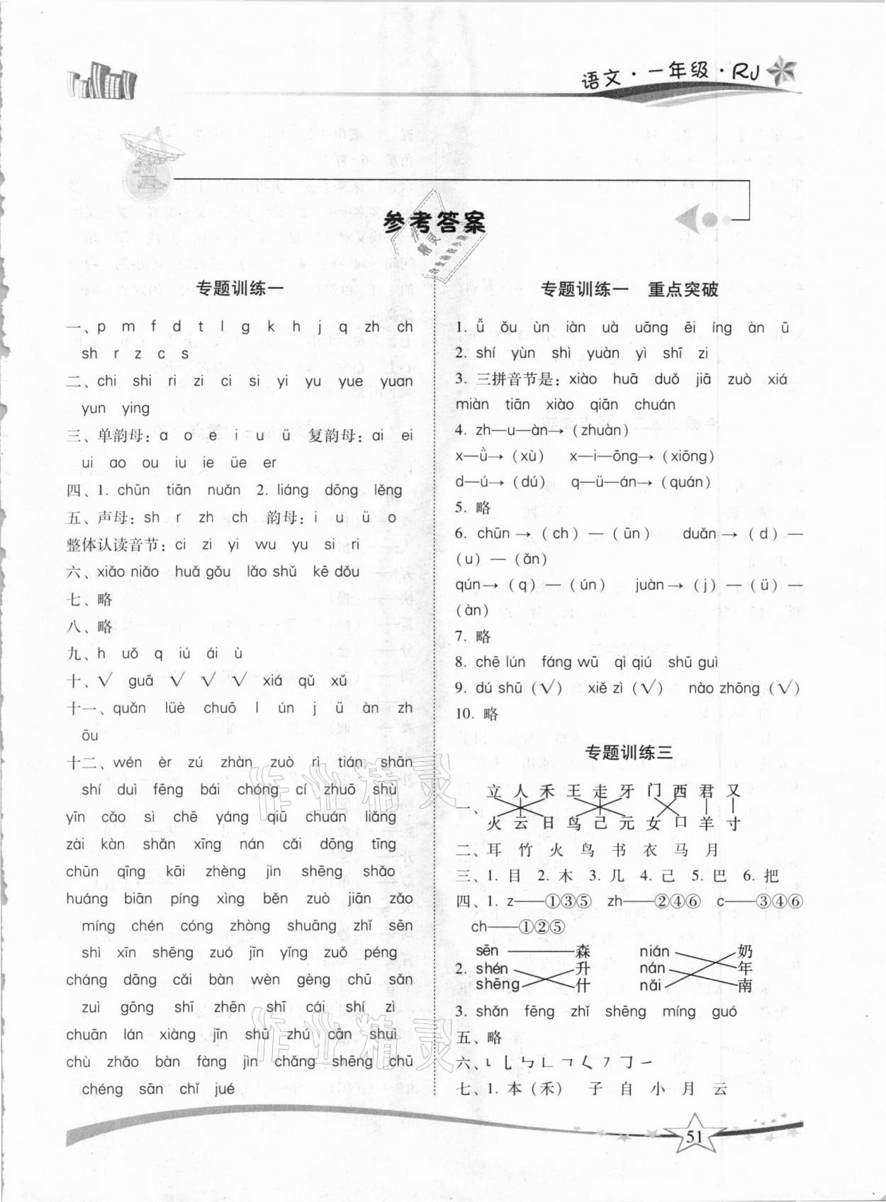 2021年精巧寒假作業(yè)一年級語文人教版云南美術(shù)出版社 第1頁
