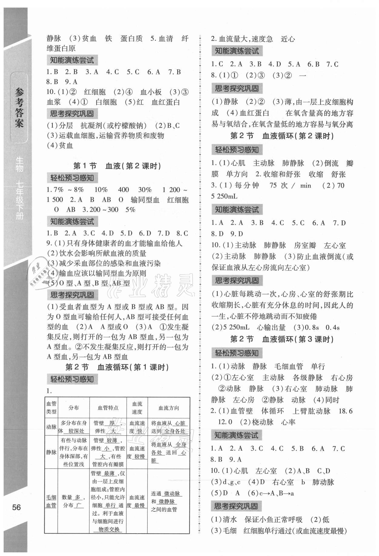 2021年課內(nèi)課外直通車七年級生物下冊北師大版福建專版 第2頁