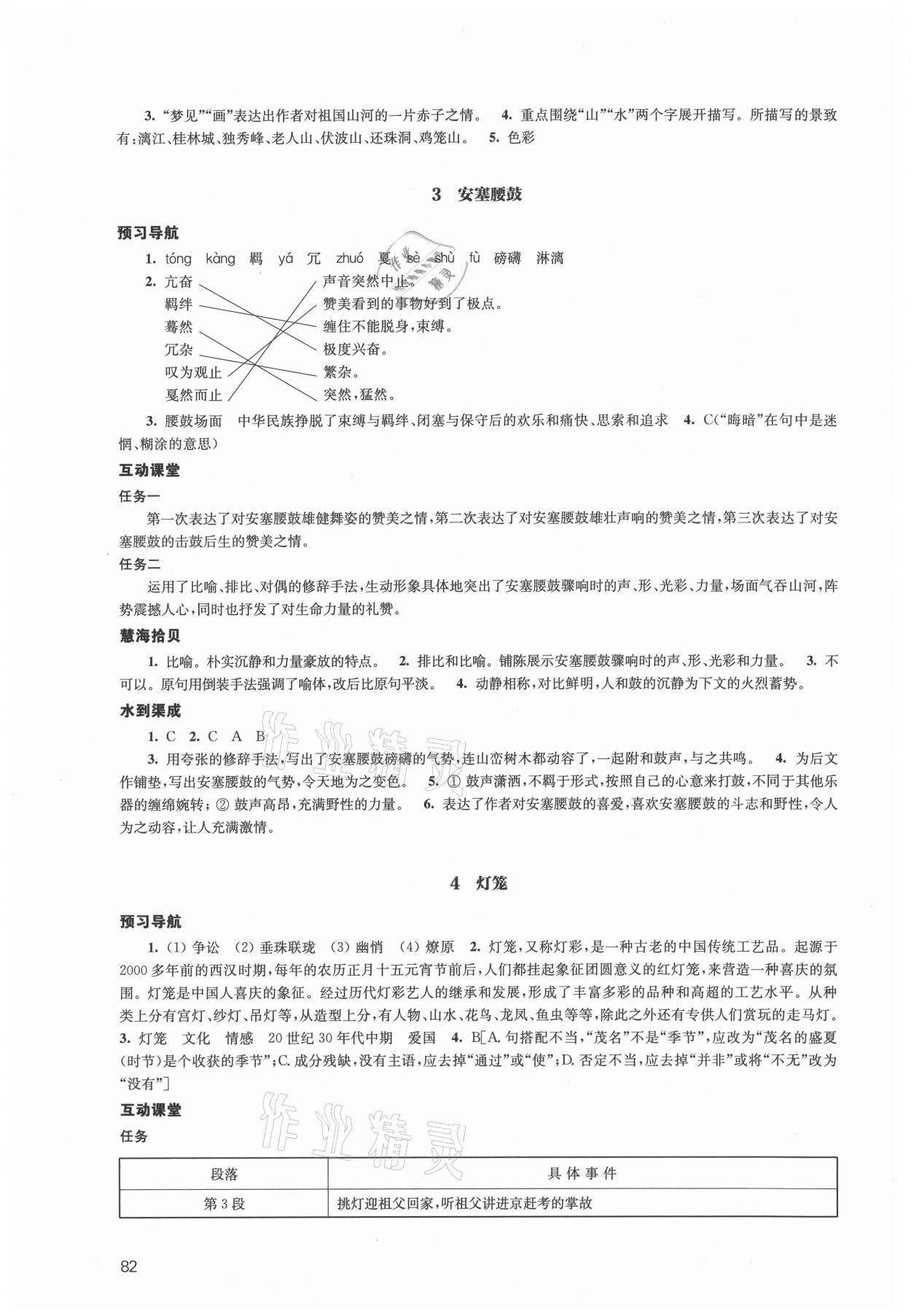 2021年鳳凰數(shù)字化導(dǎo)學(xué)稿八年級(jí)語(yǔ)文下冊(cè)人教版 參考答案第2頁(yè)