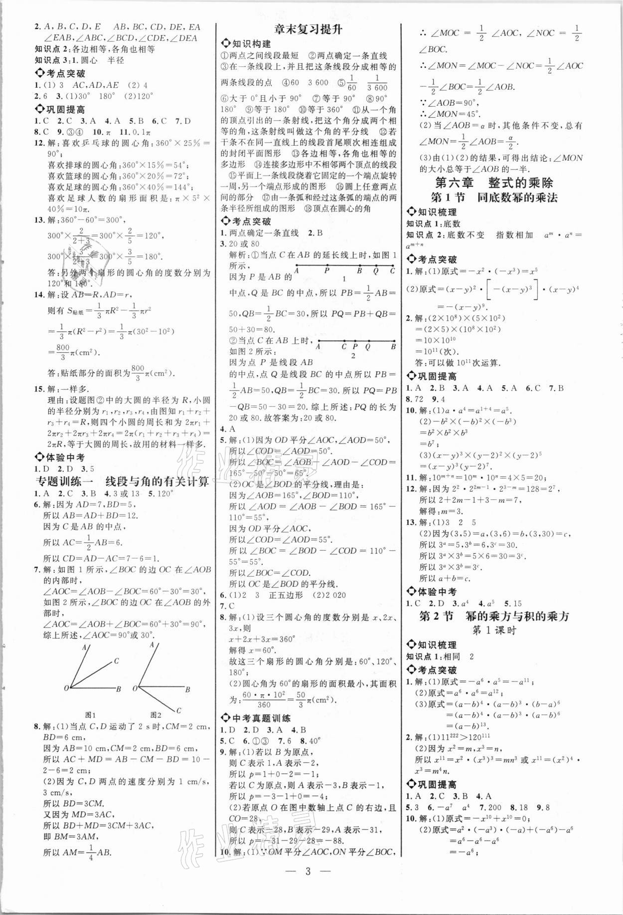 2021年细解巧练六年级数学下册鲁教版五四制 参考答案第2页