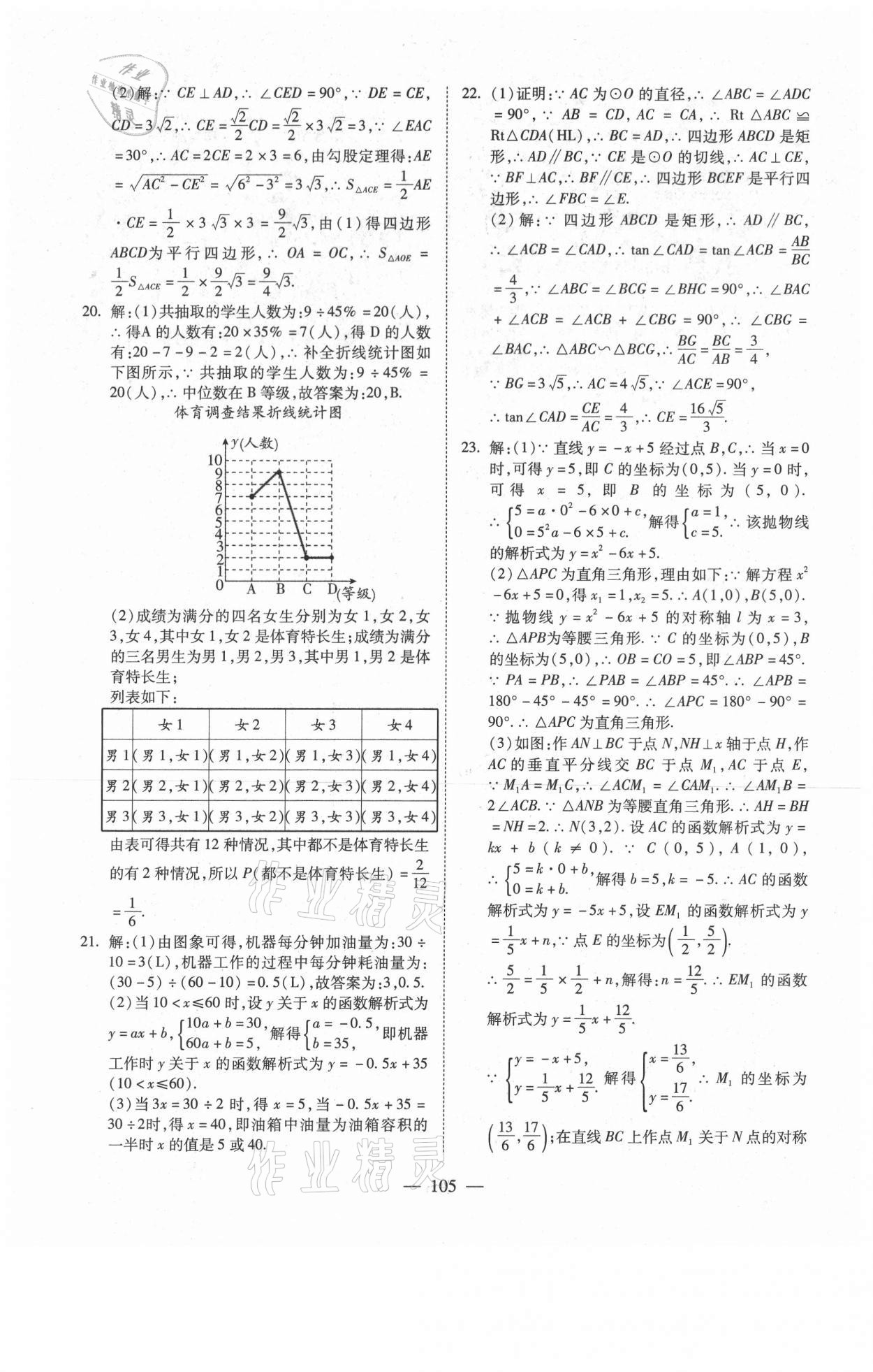 2021年新疆中考押题模拟试卷数学 参考答案第5页