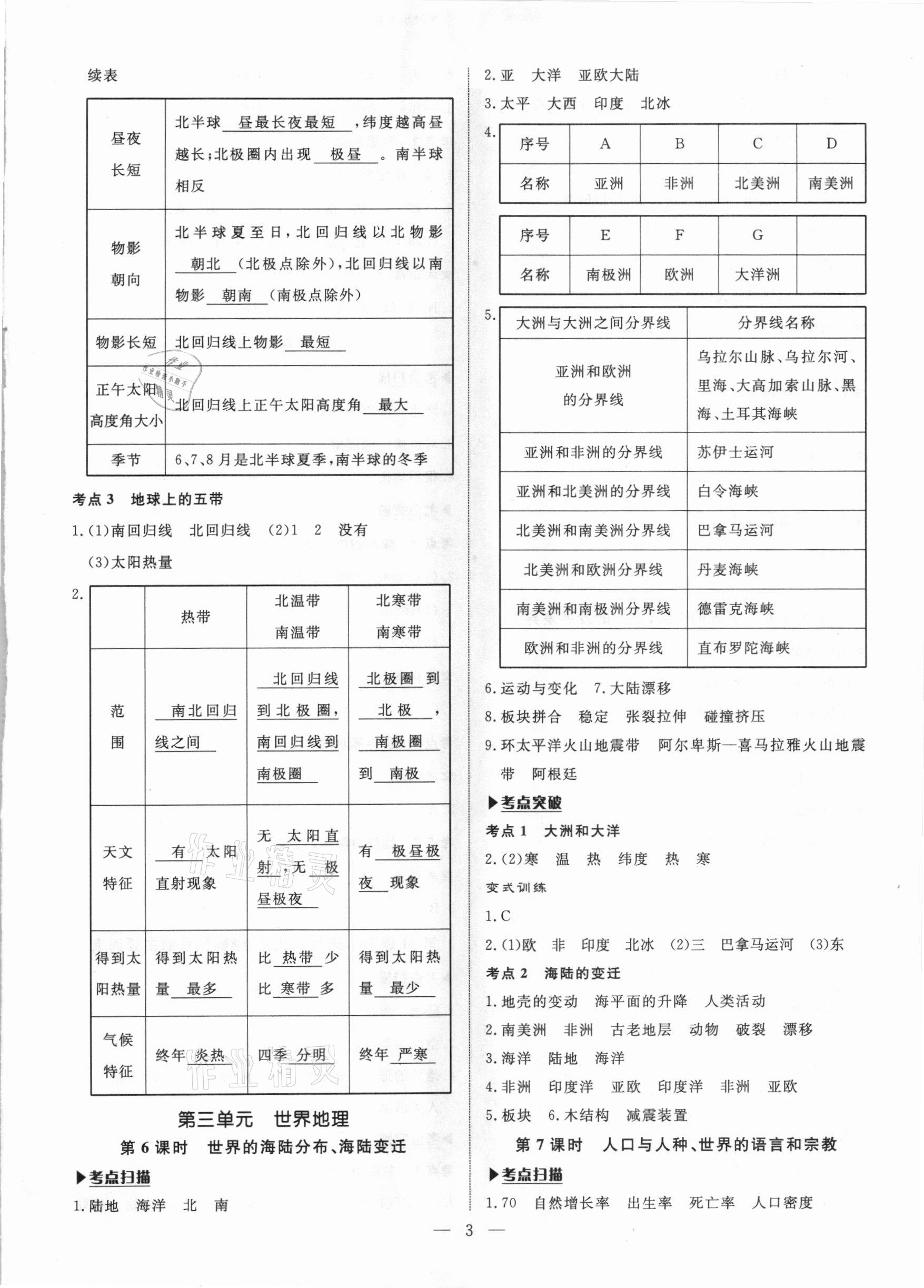 2021年湘岳中考地理湘西自治州專版 第3頁